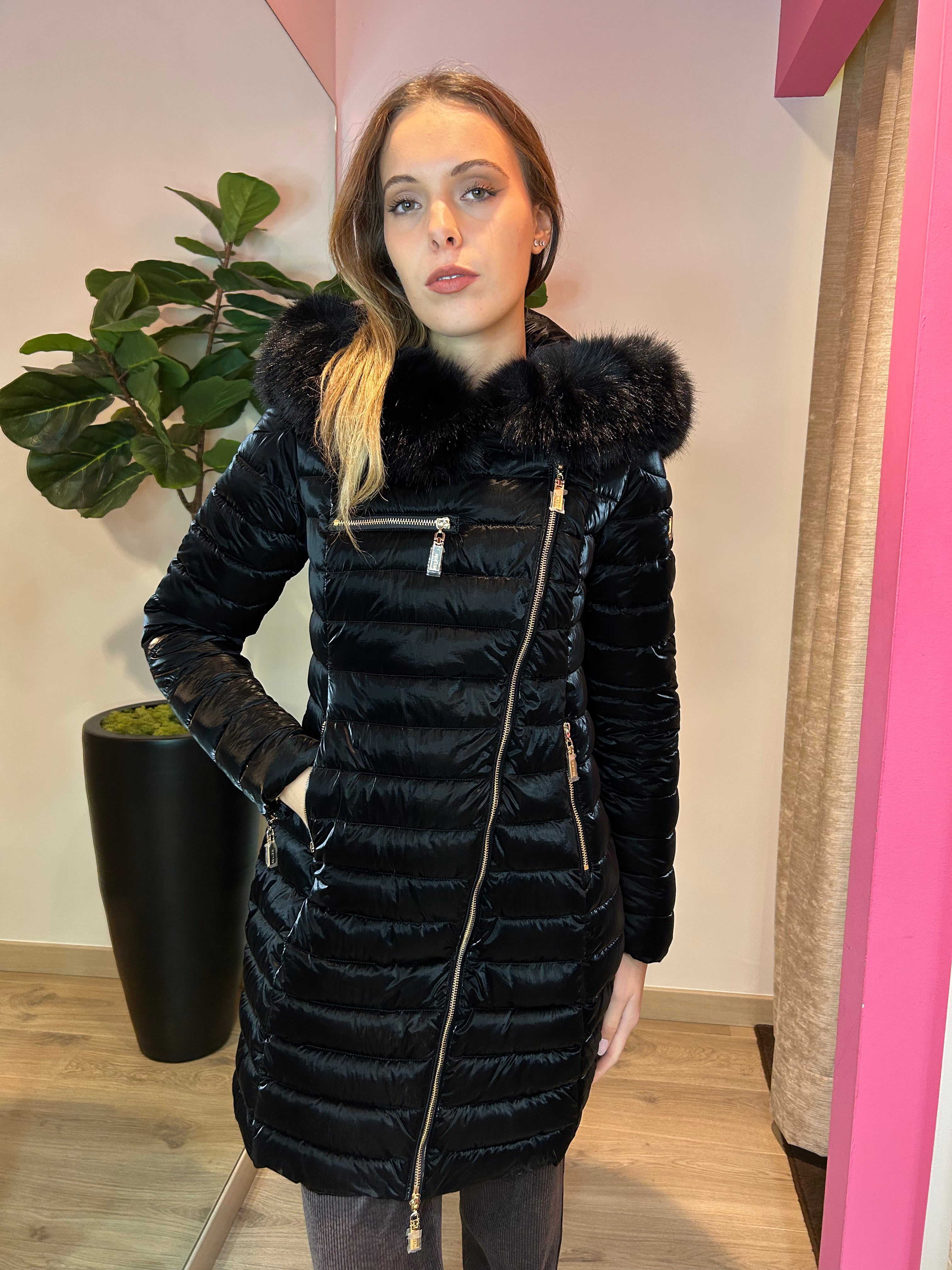 Piumino Diessam lungo effetto satin