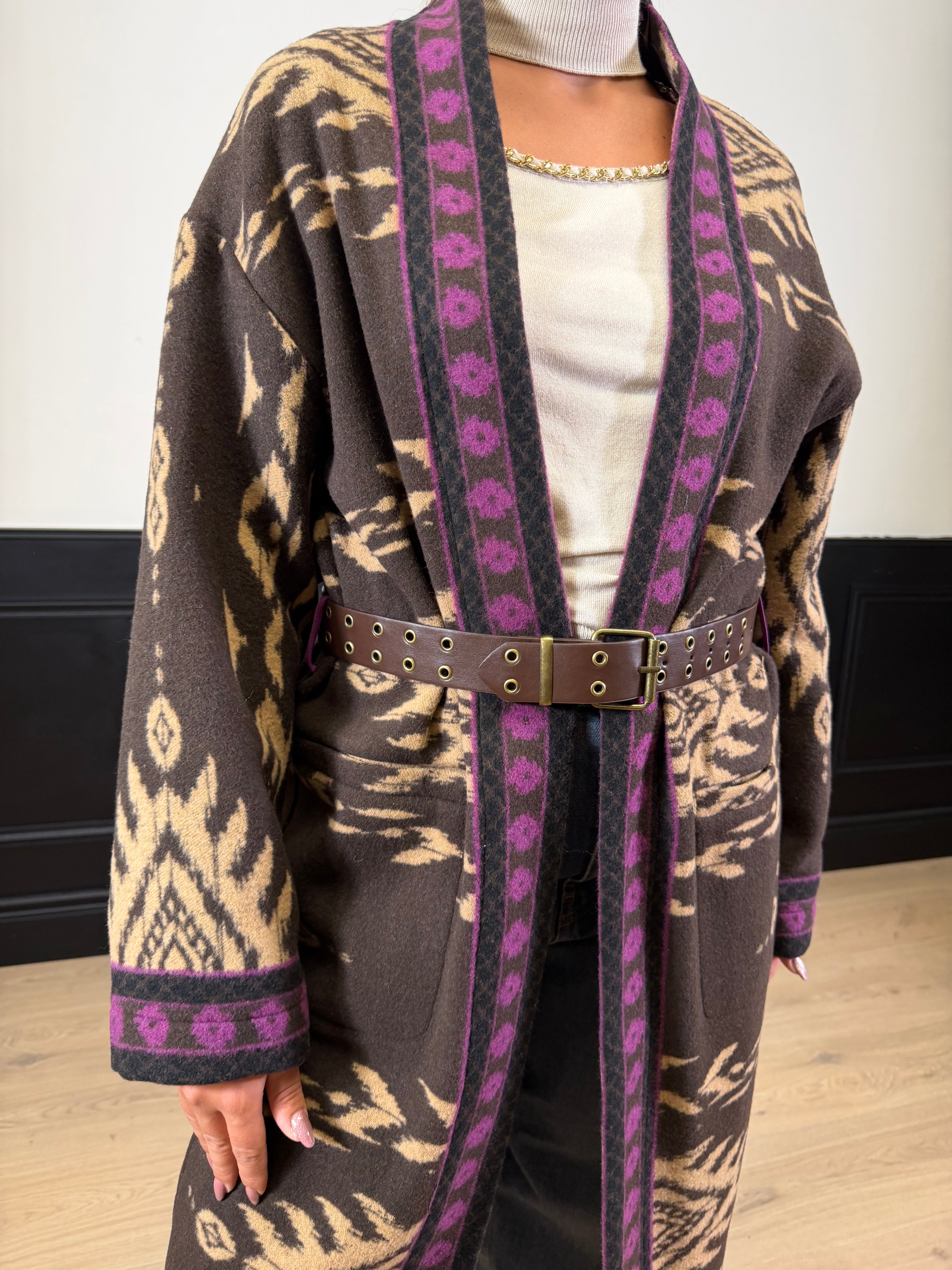 Cardigan in lana fantasia