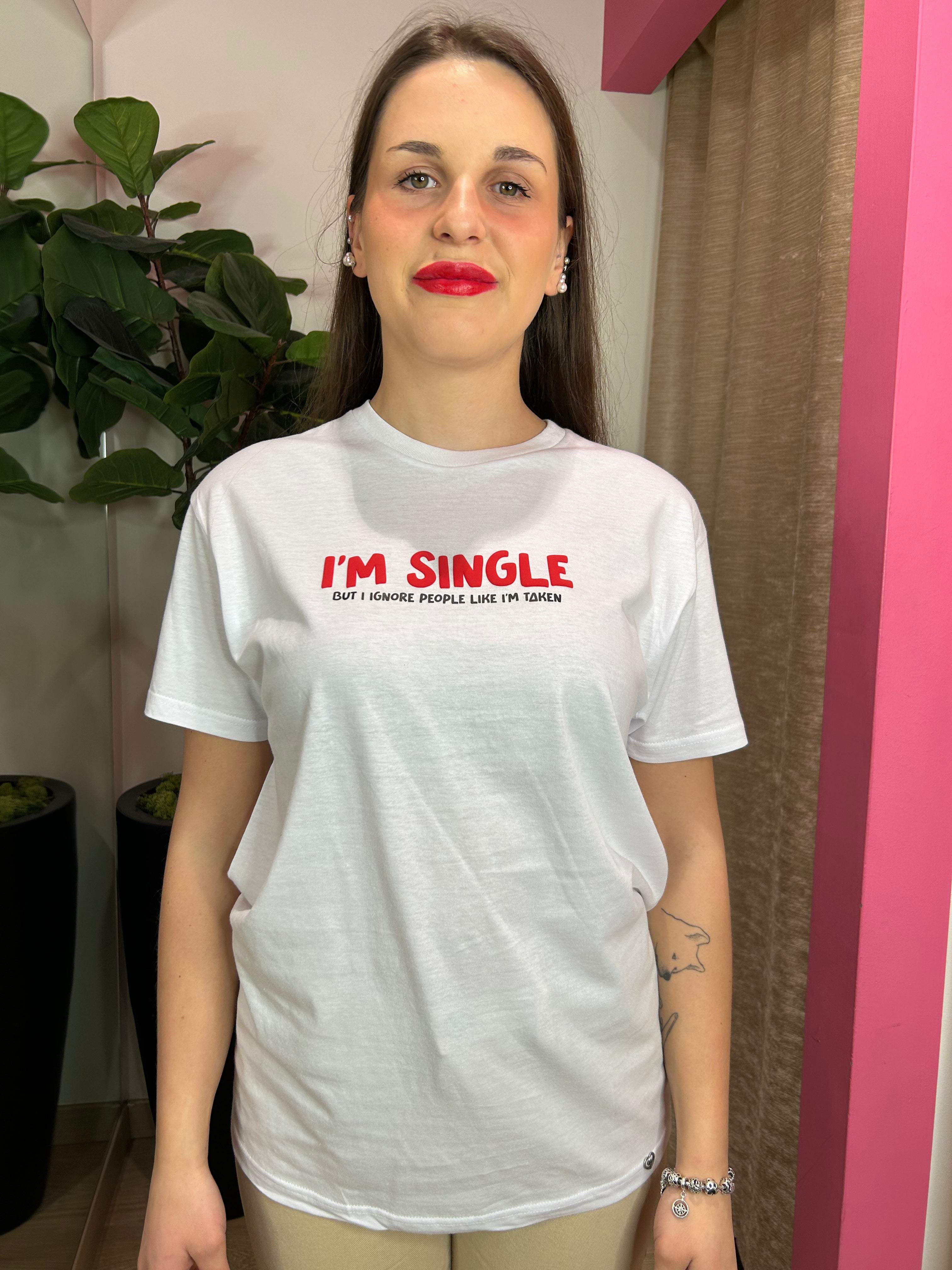 T-shirt "I'm single"