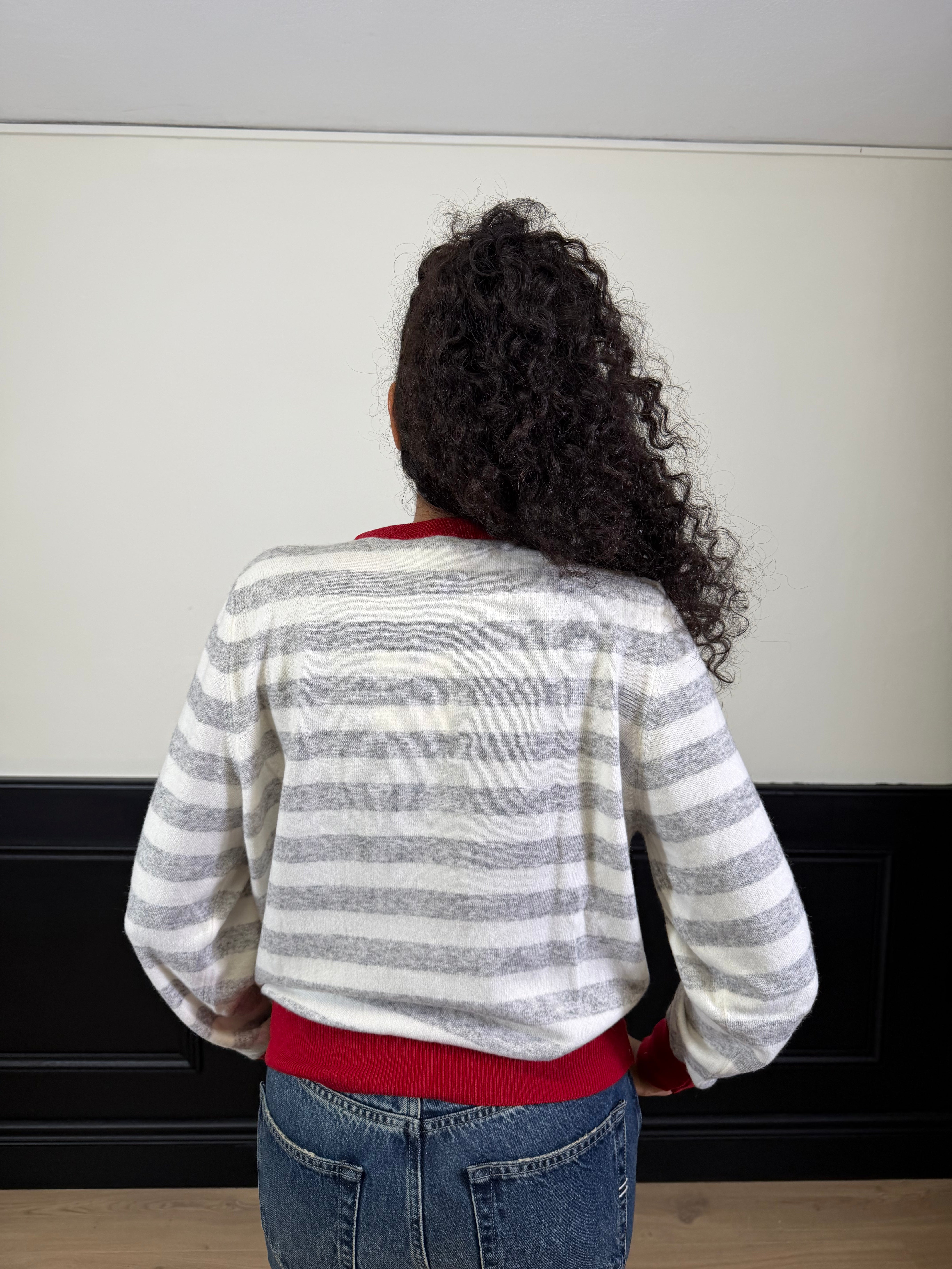 Pull righe grigio/rosso Vicolo
