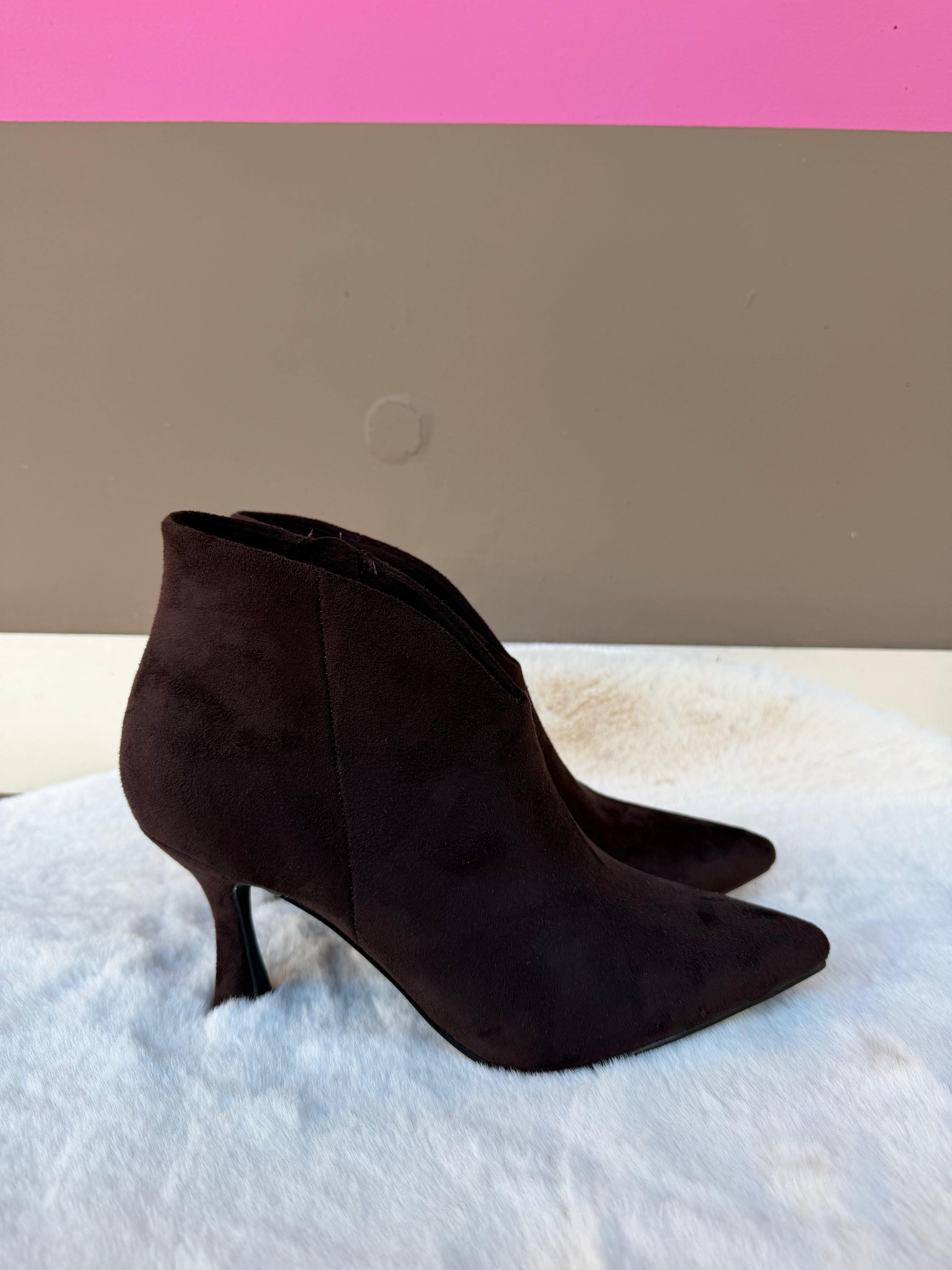 Tronchetto in eco camoscio marrone