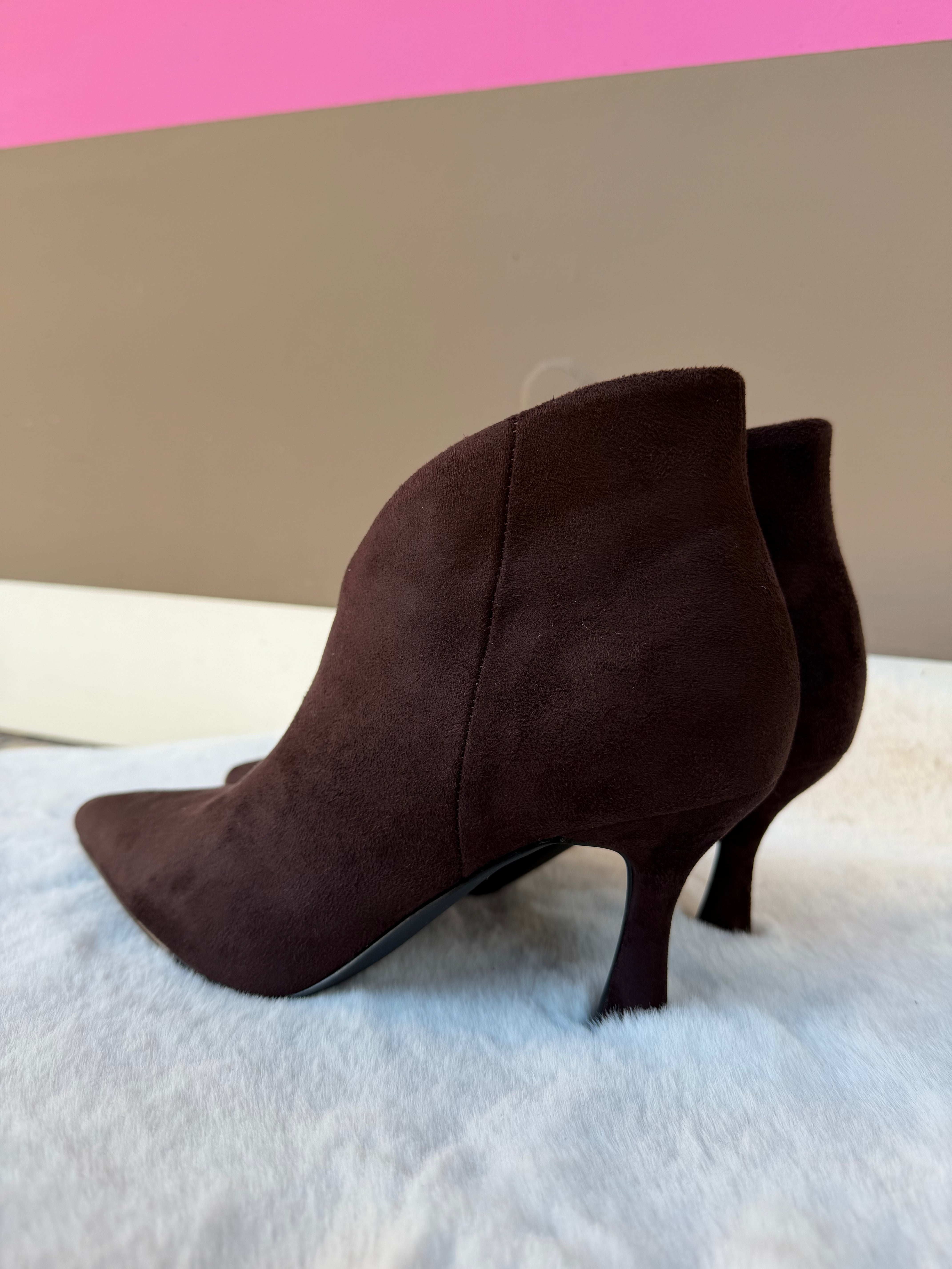 Tronchetto in eco camoscio marrone
