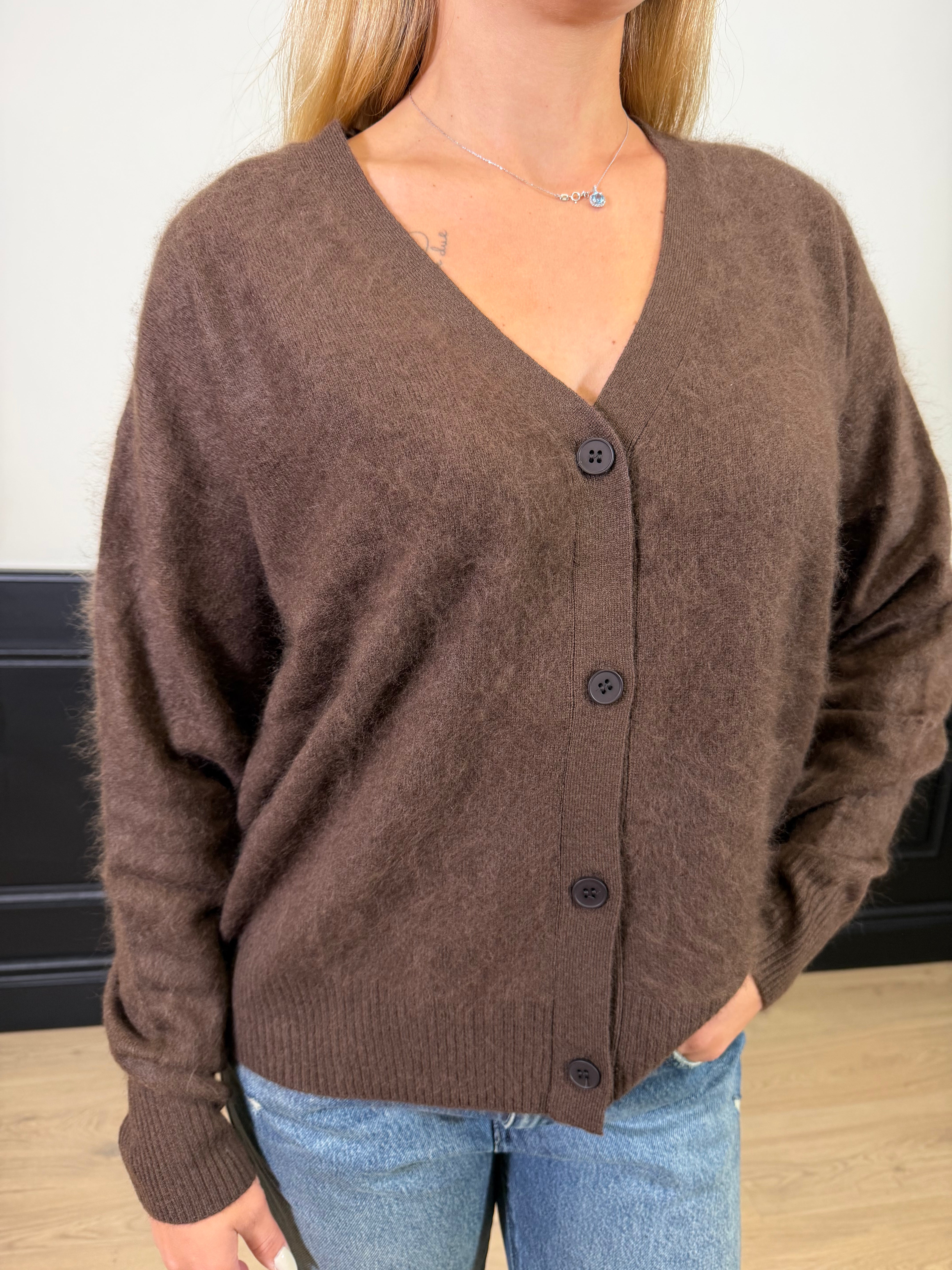 Cardigan in lana/cashmere