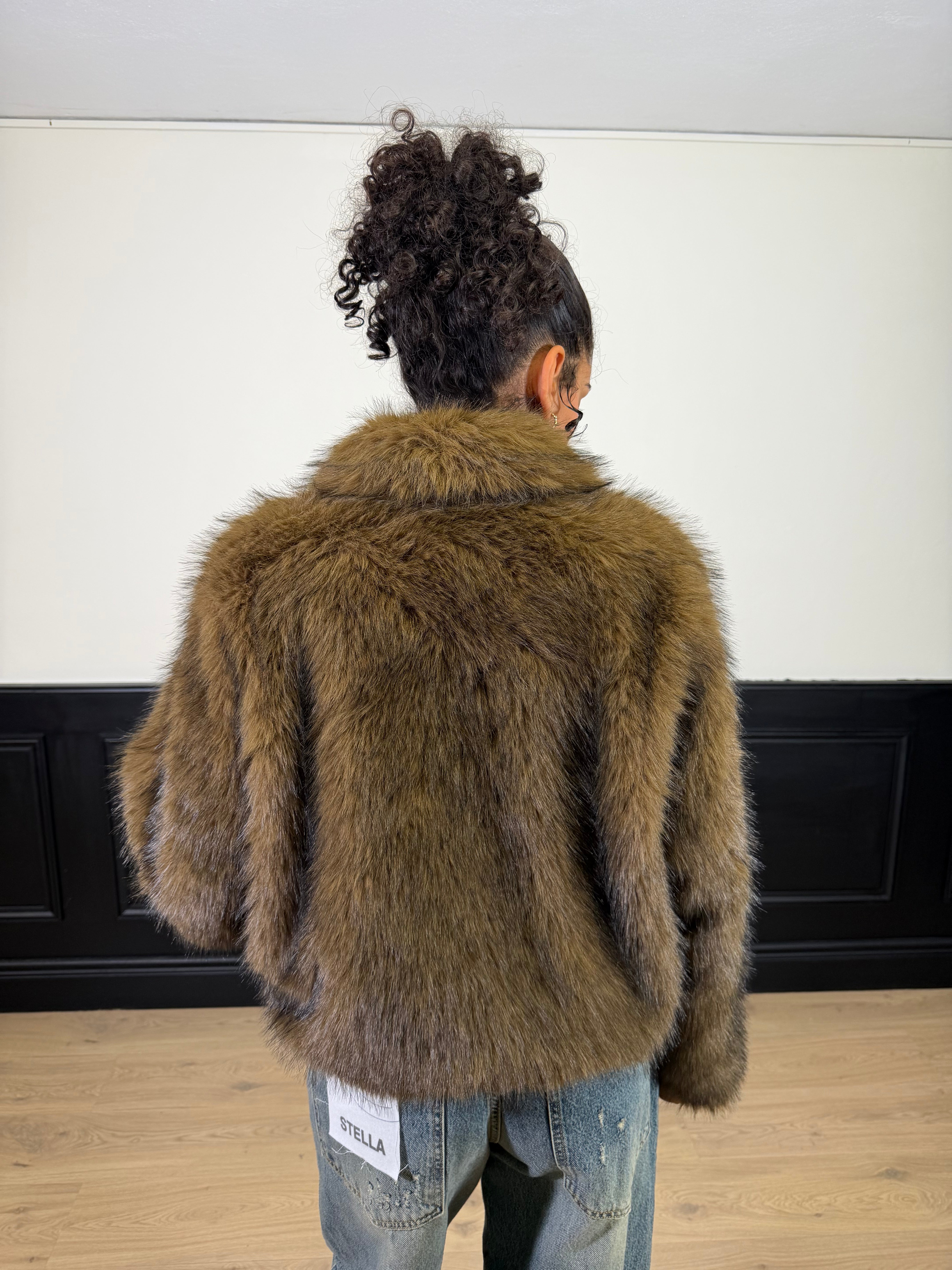 Eco pelliccia visone crop