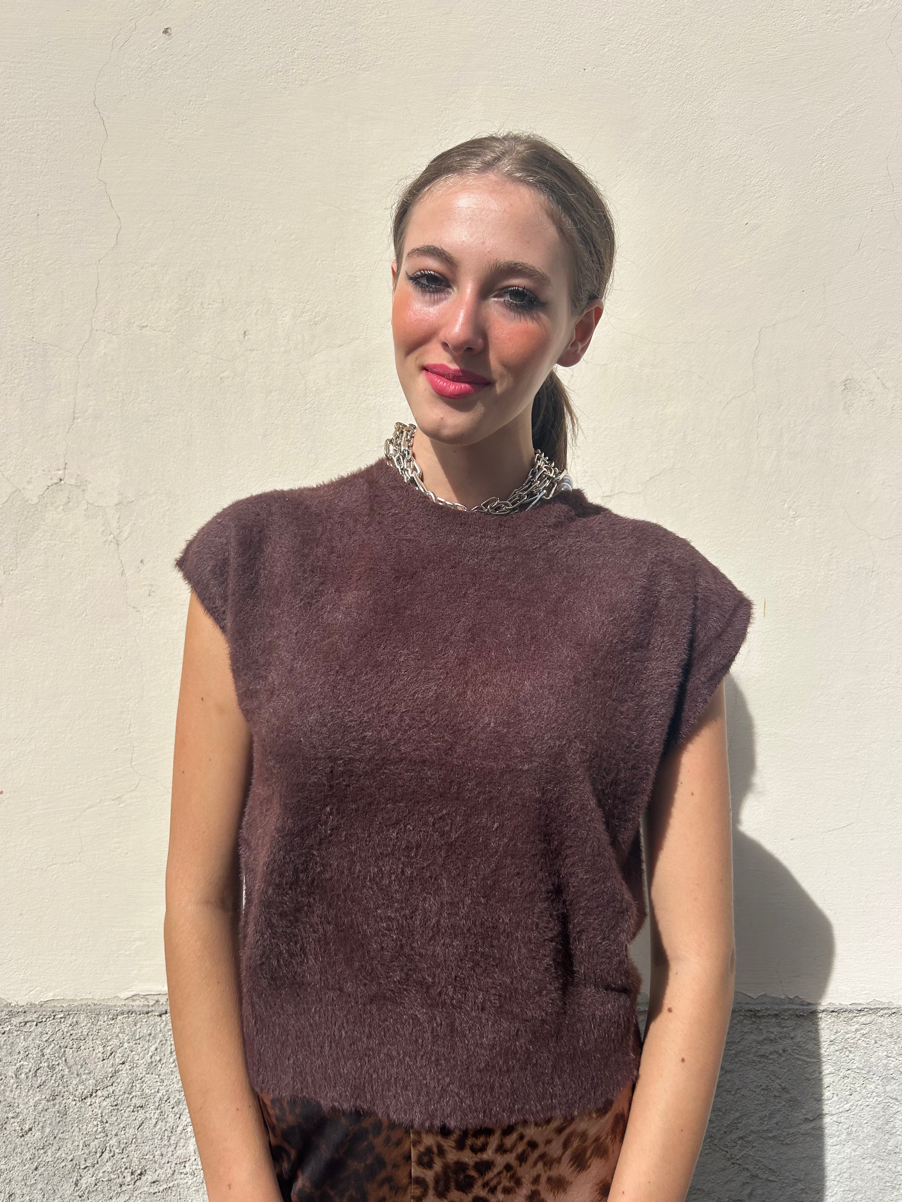 Maglia pelosetta smanicata