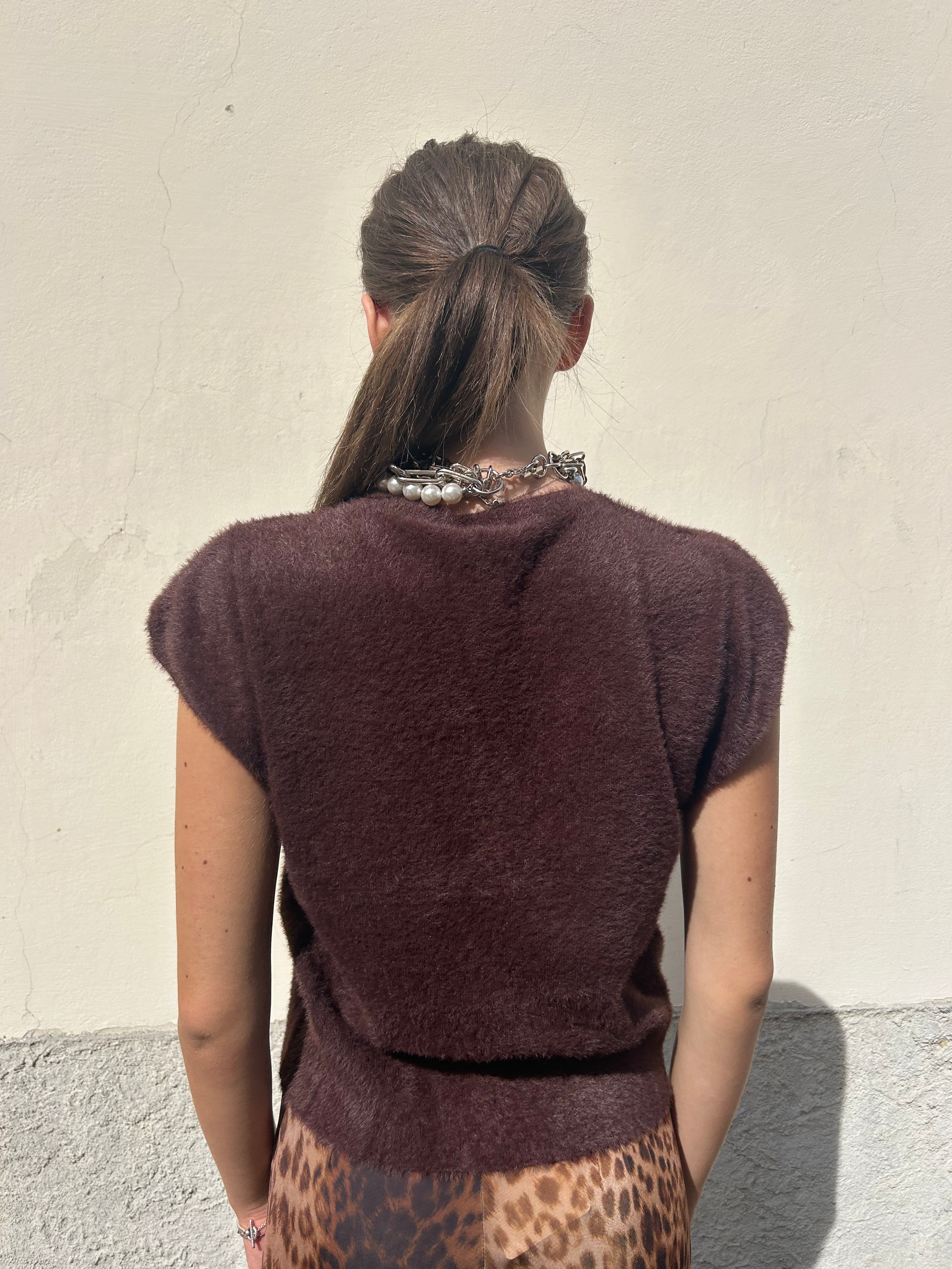 Maglia pelosetta smanicata