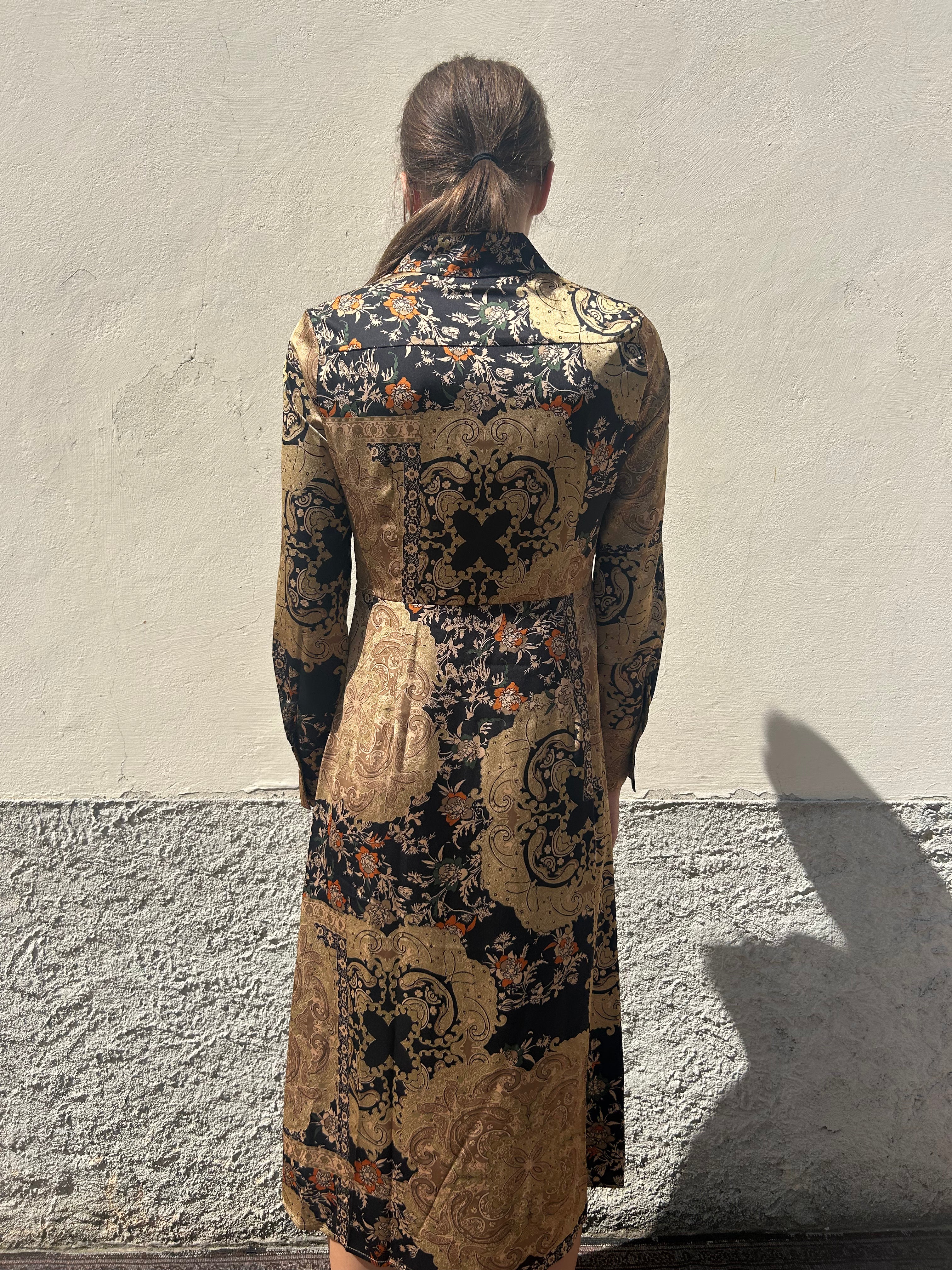 Abito longuette fantasia Paisley floreale