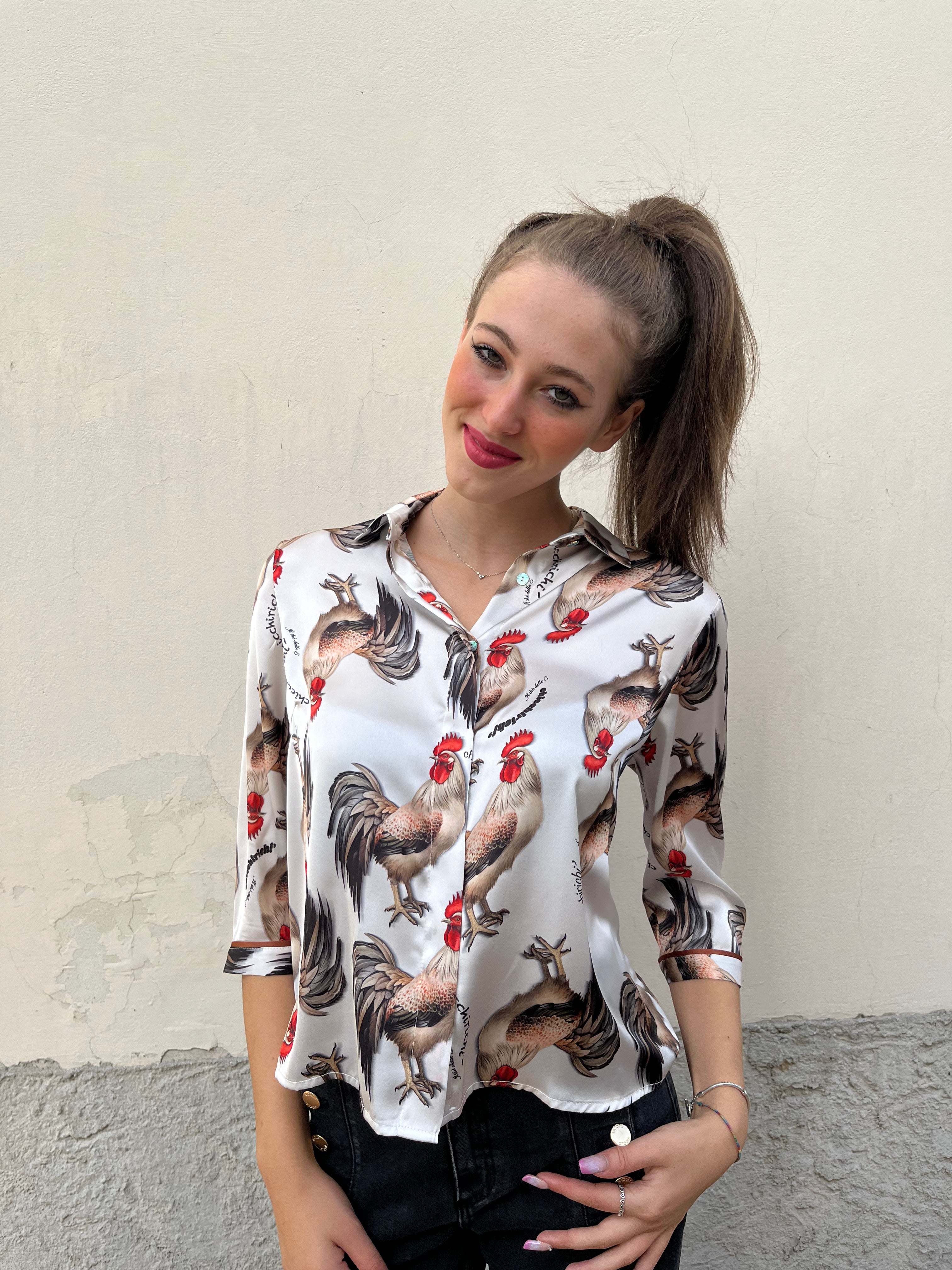 Camicia spoon fantasia Gallo