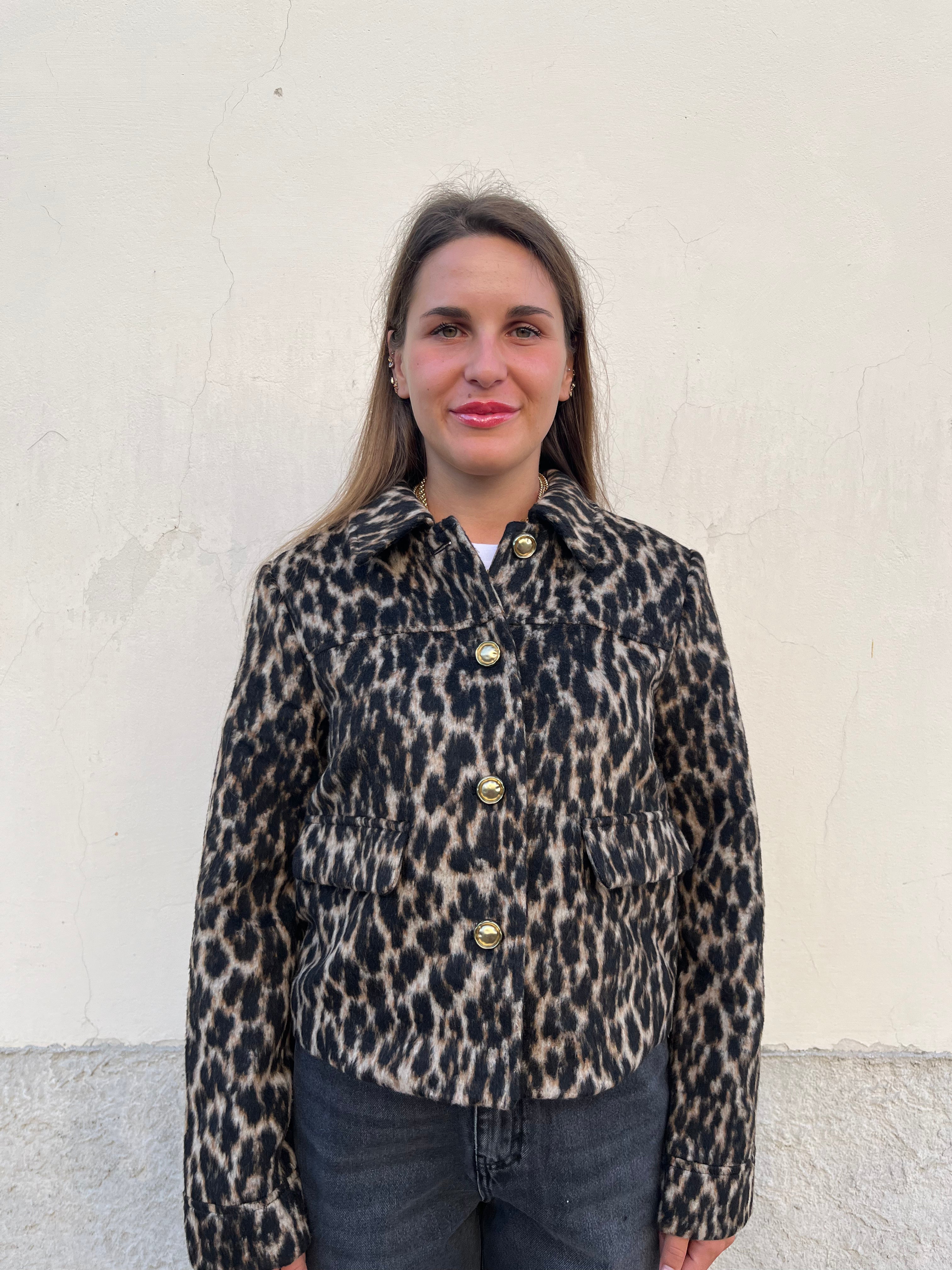 Giacca corta animalier