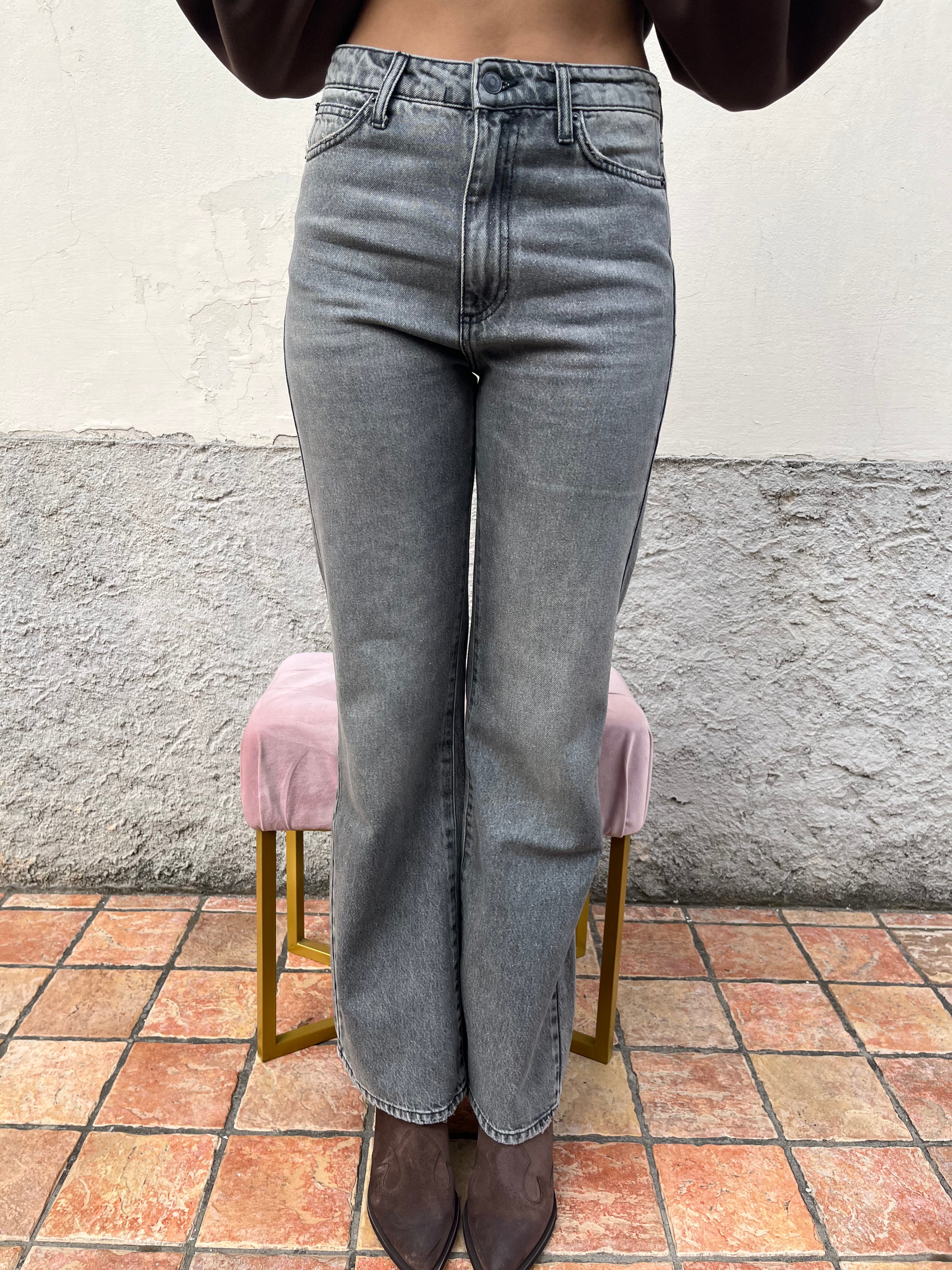 Jeans Zeno grigio con glitter