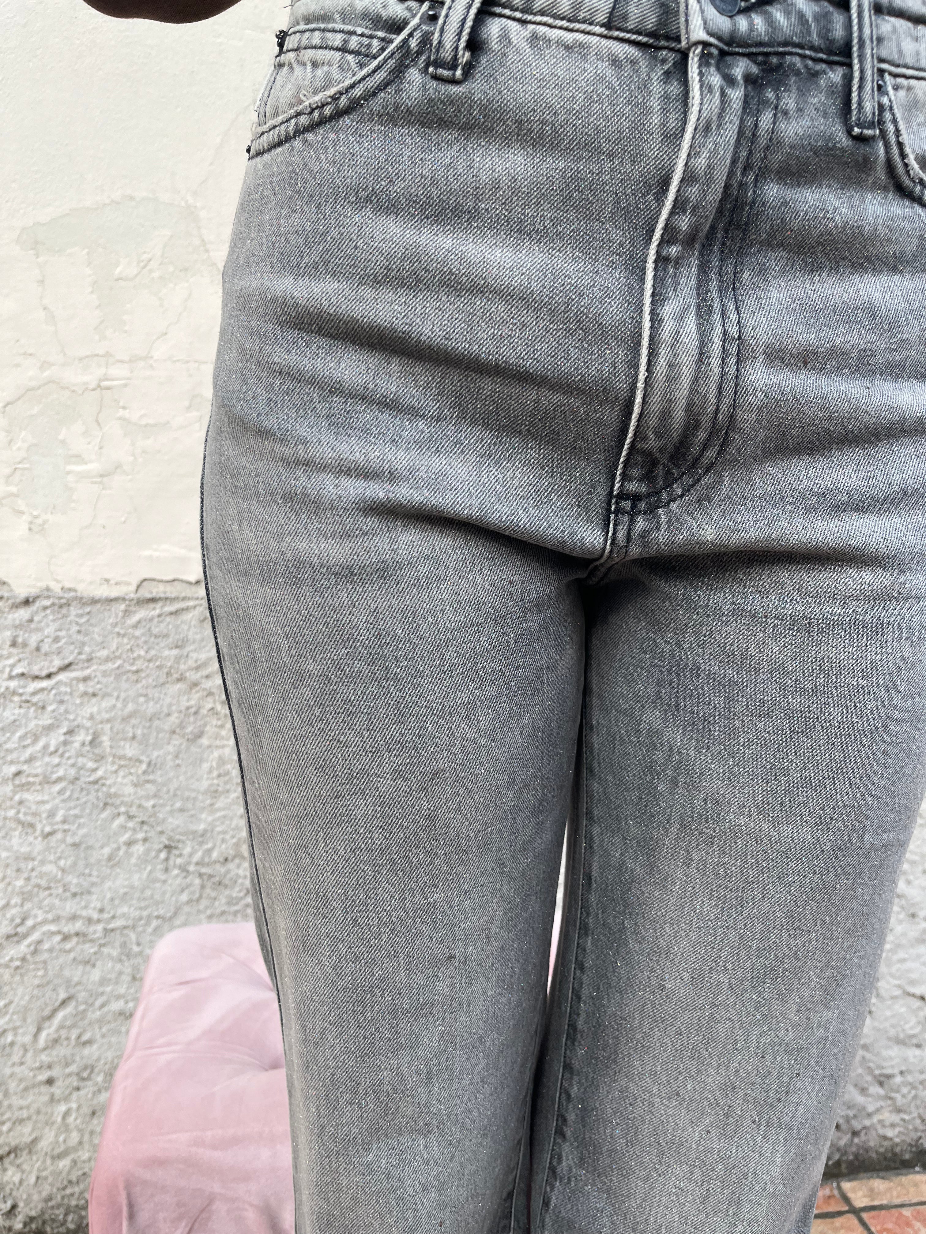 Jeans Zeno grigio con glitter