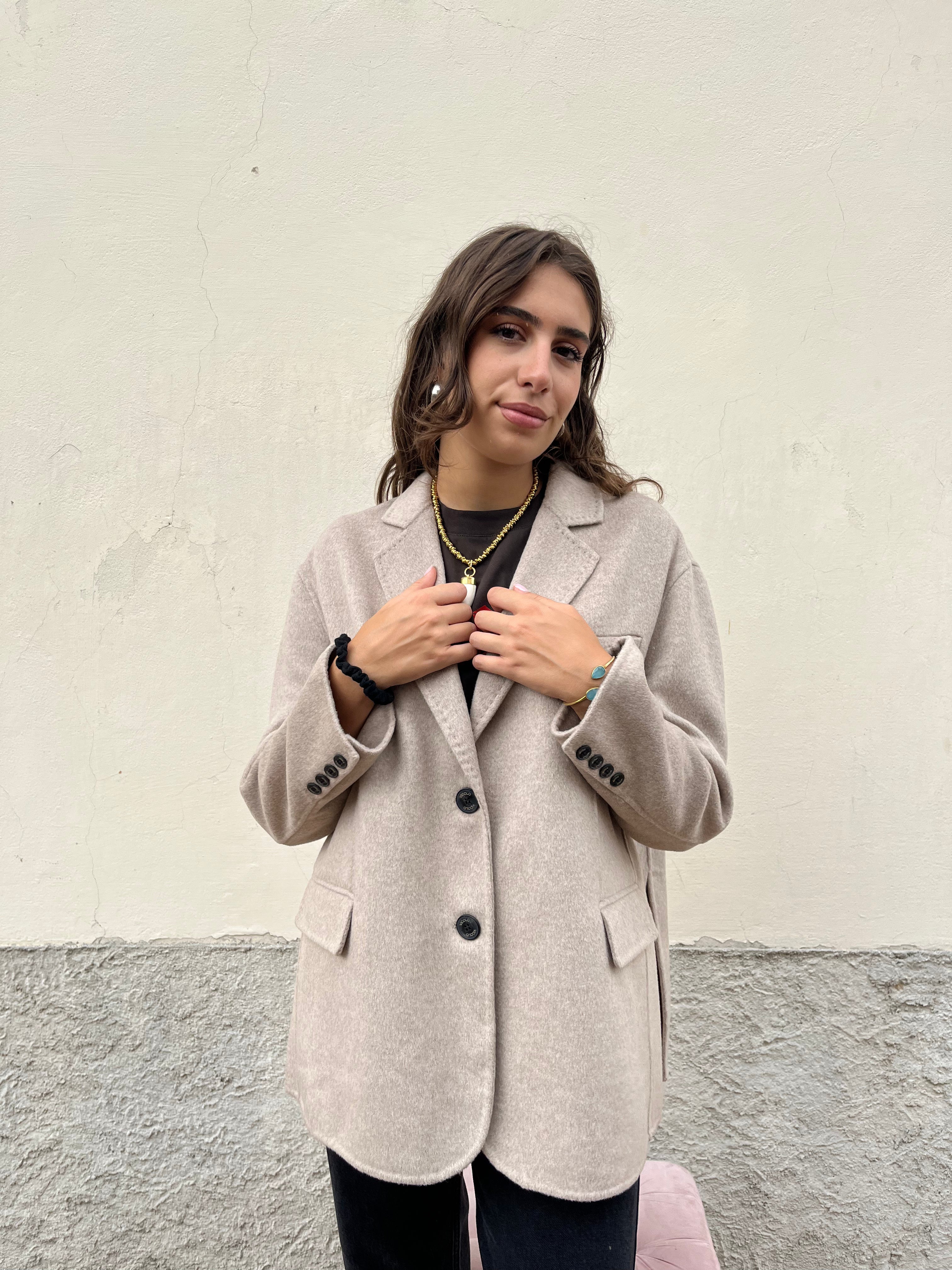 Giacca in lana oversize