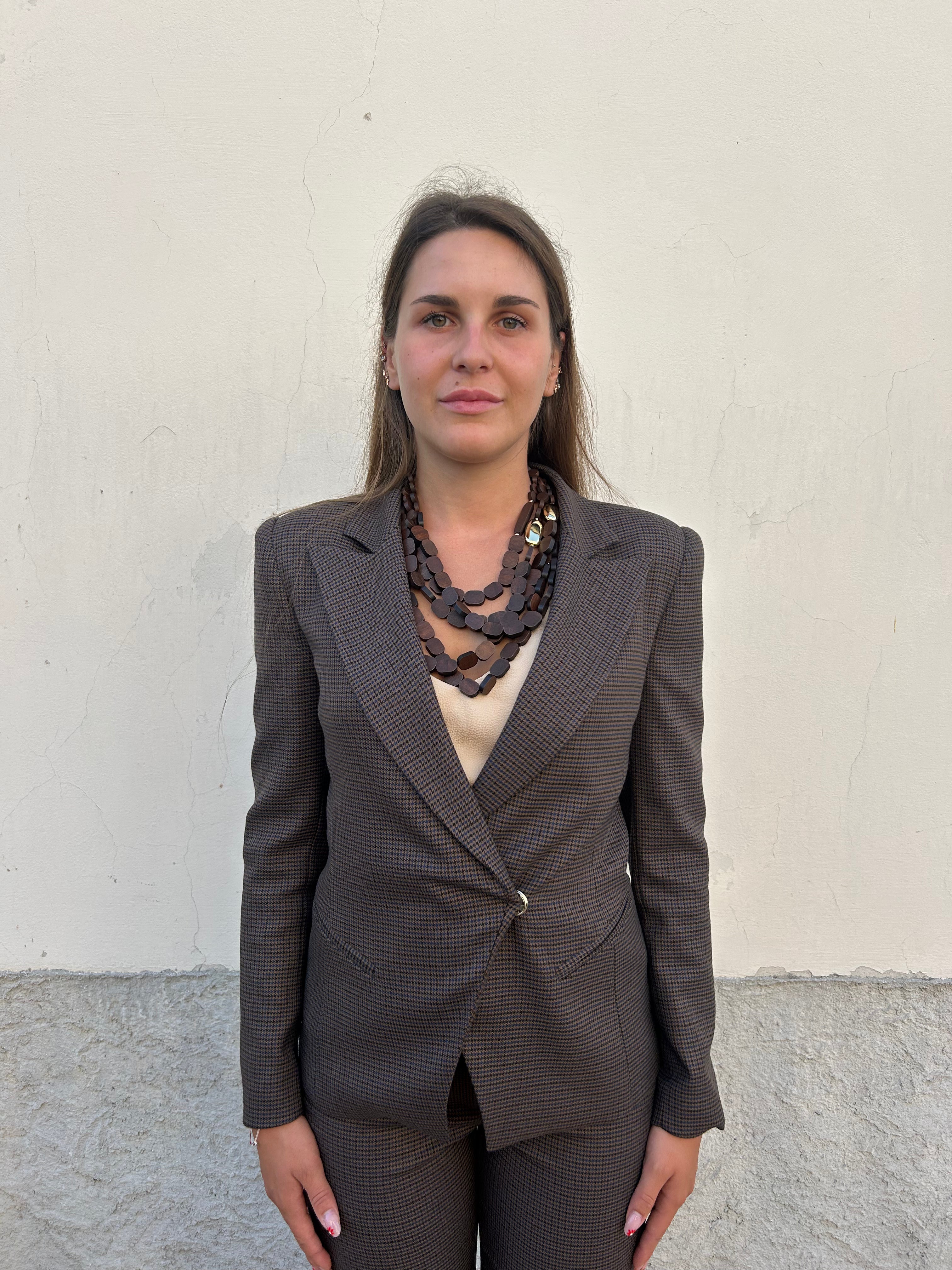 Tailleur Horizon quadretto