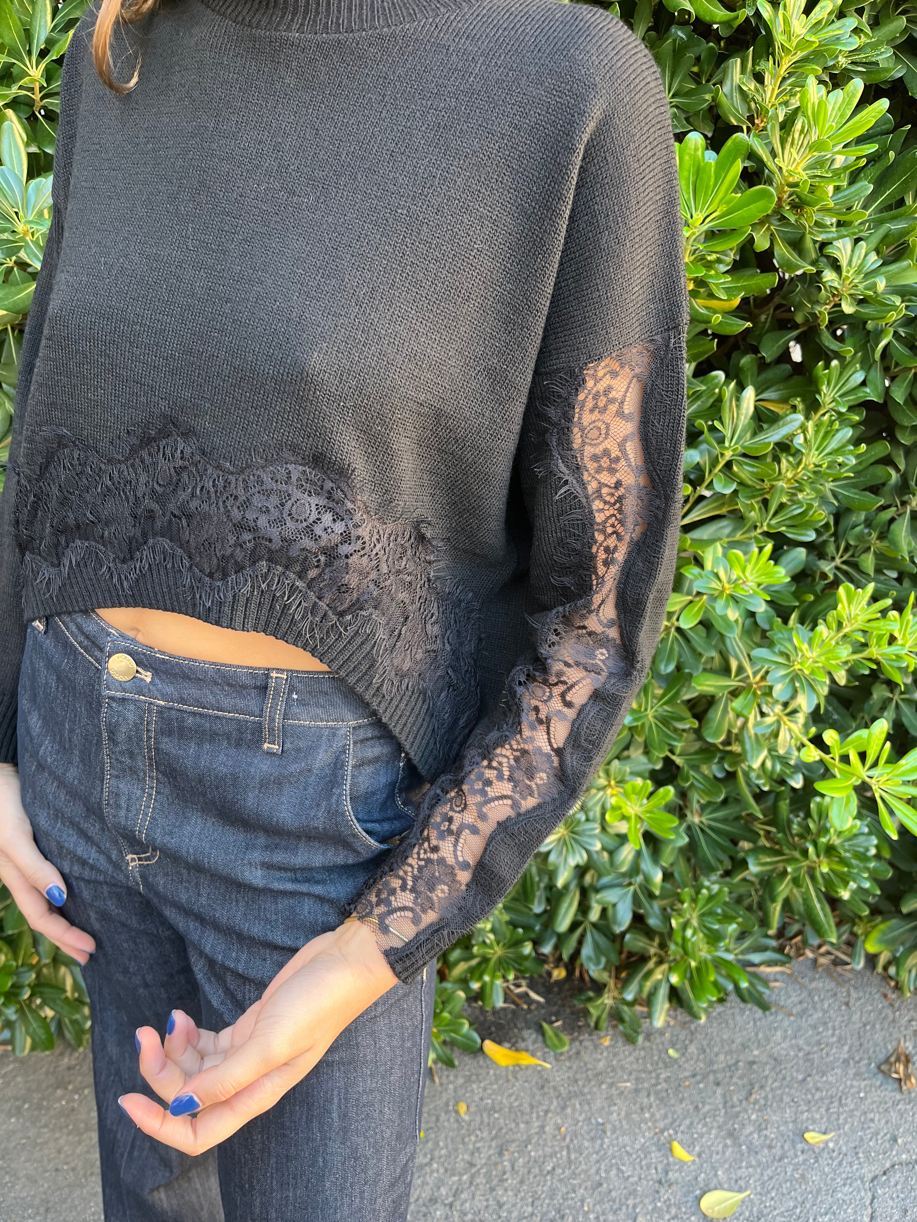 Maglia con dettaglio pizzo