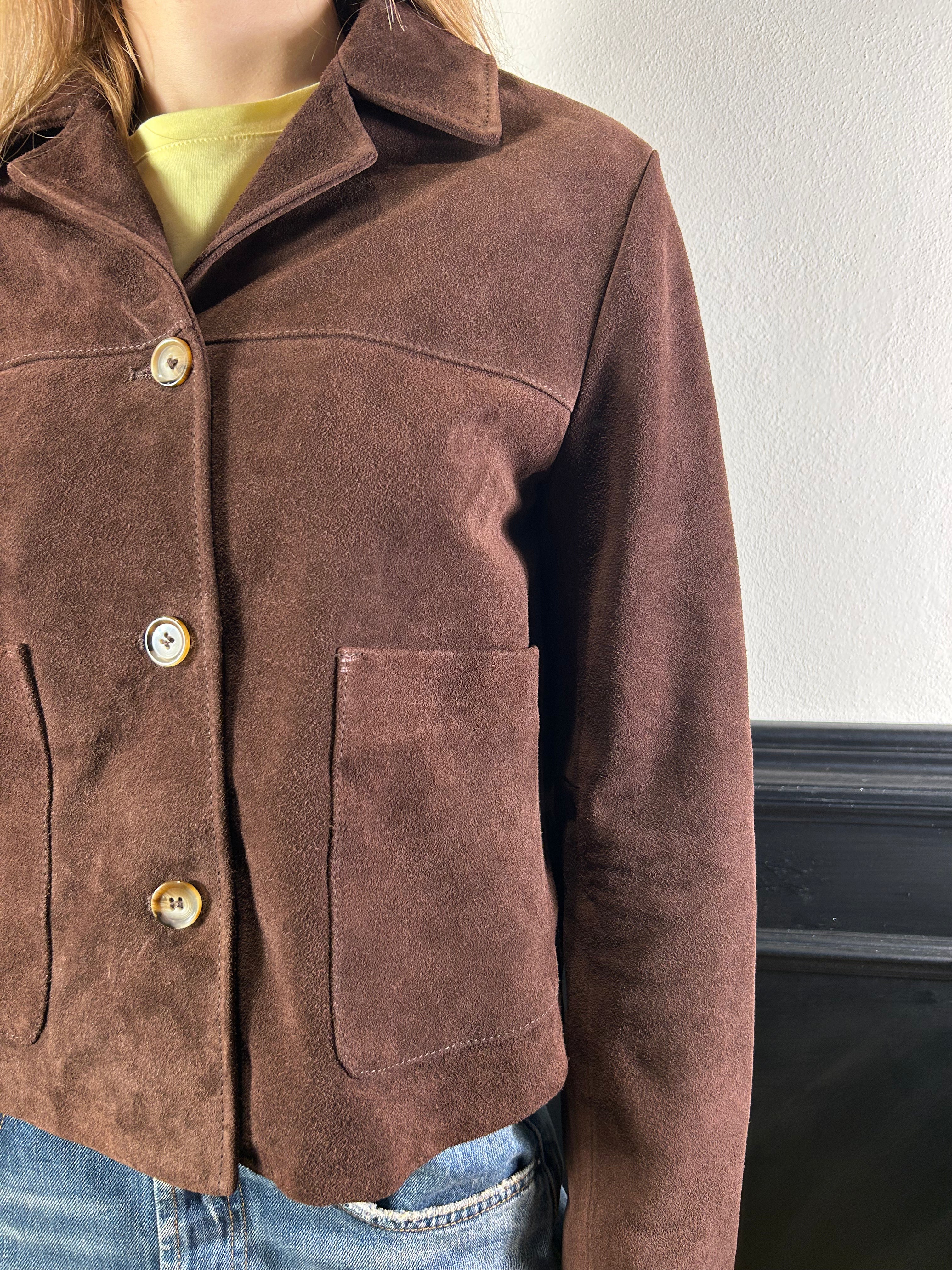 Giacca in camoscio vera pelle