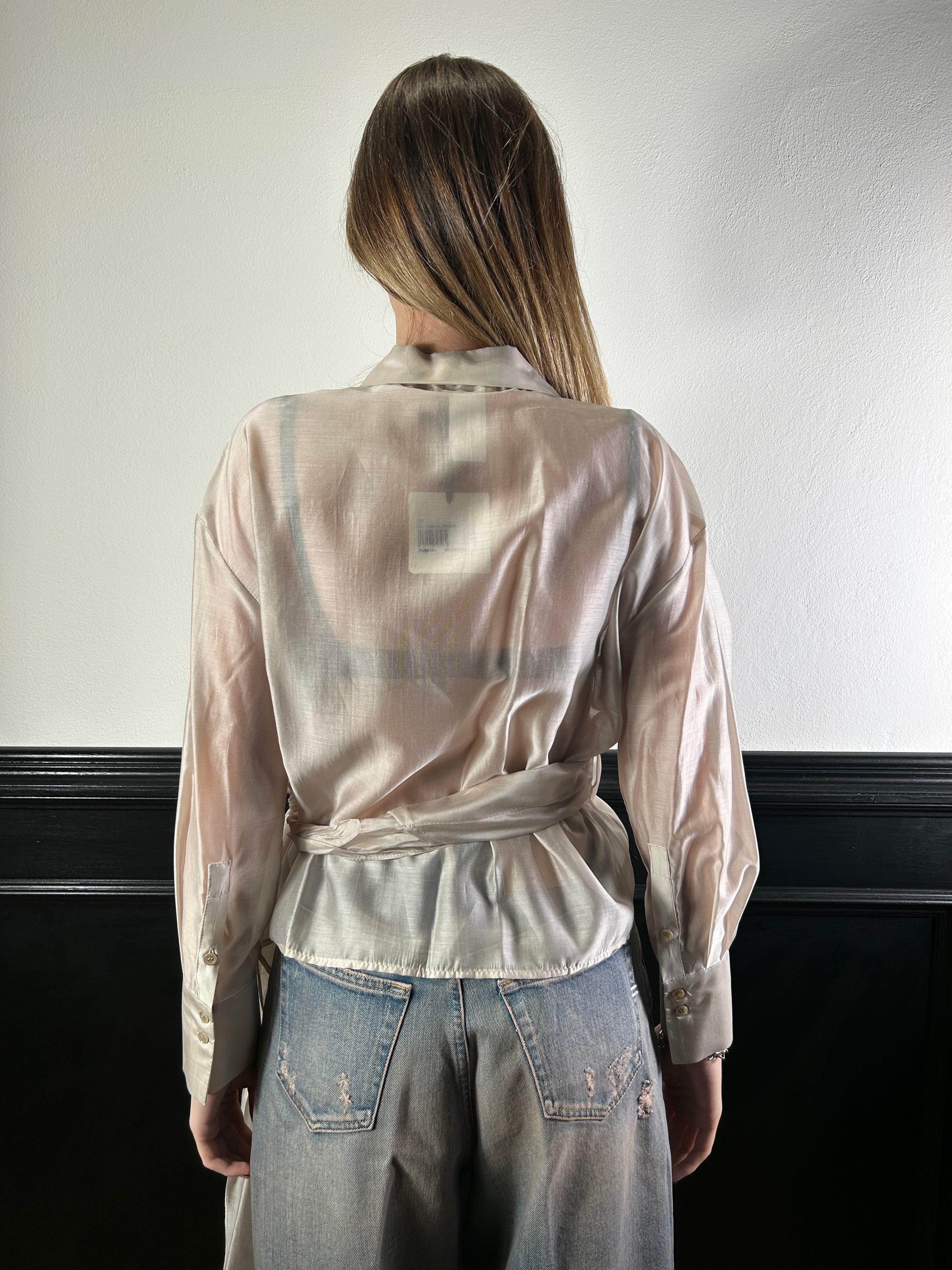 Camicia a portafoglio in organza