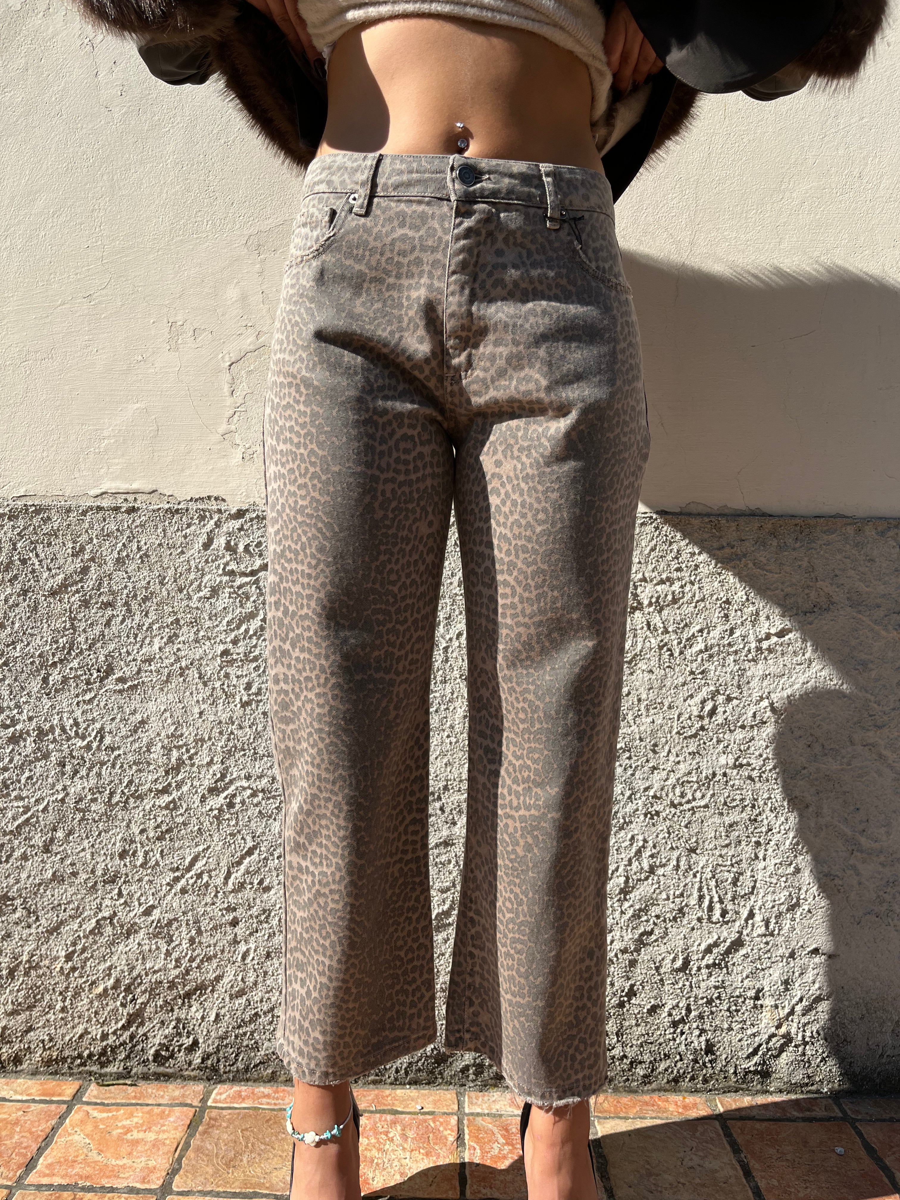 Jeans maculato dritto