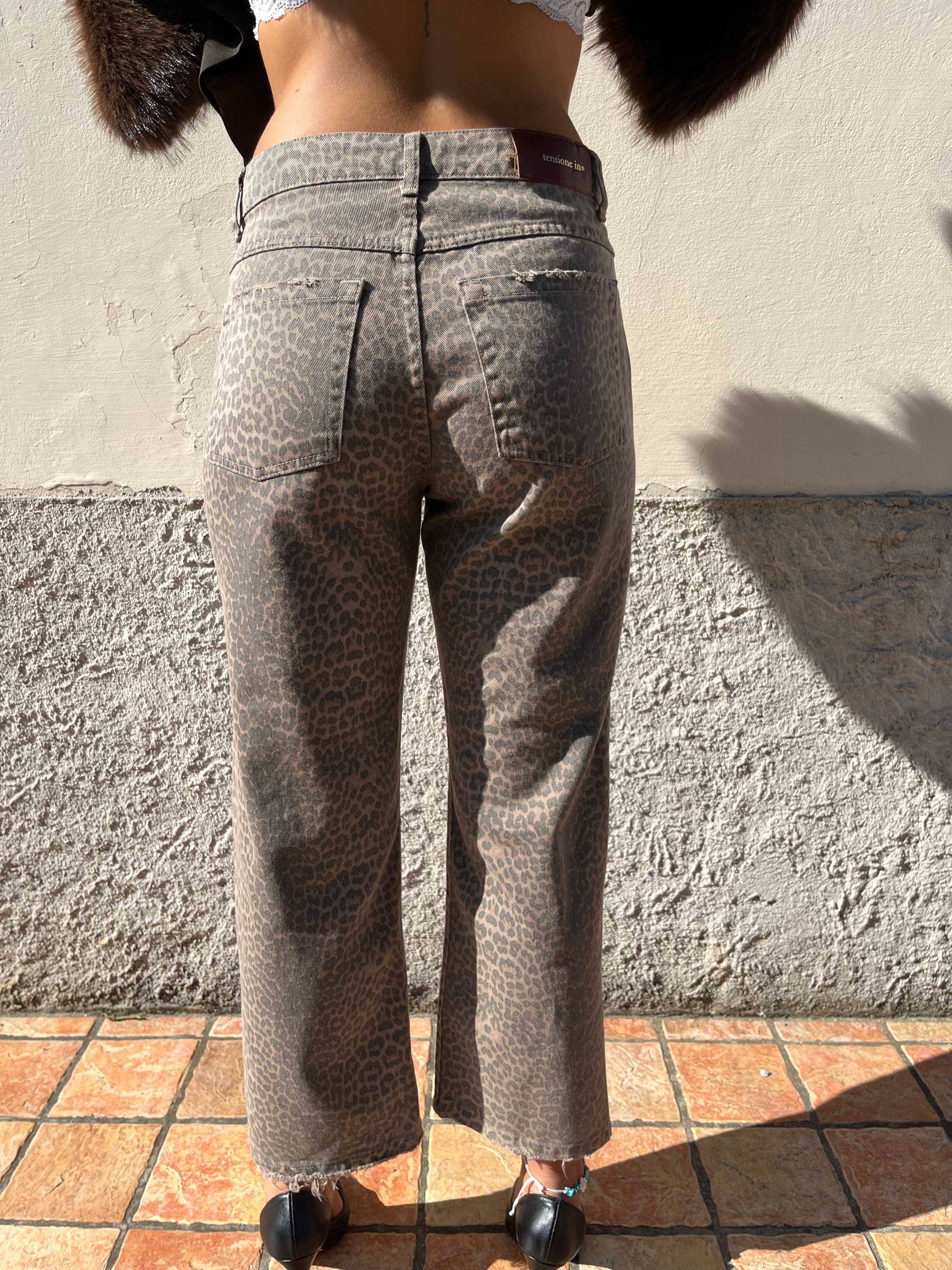 Jeans maculato dritto