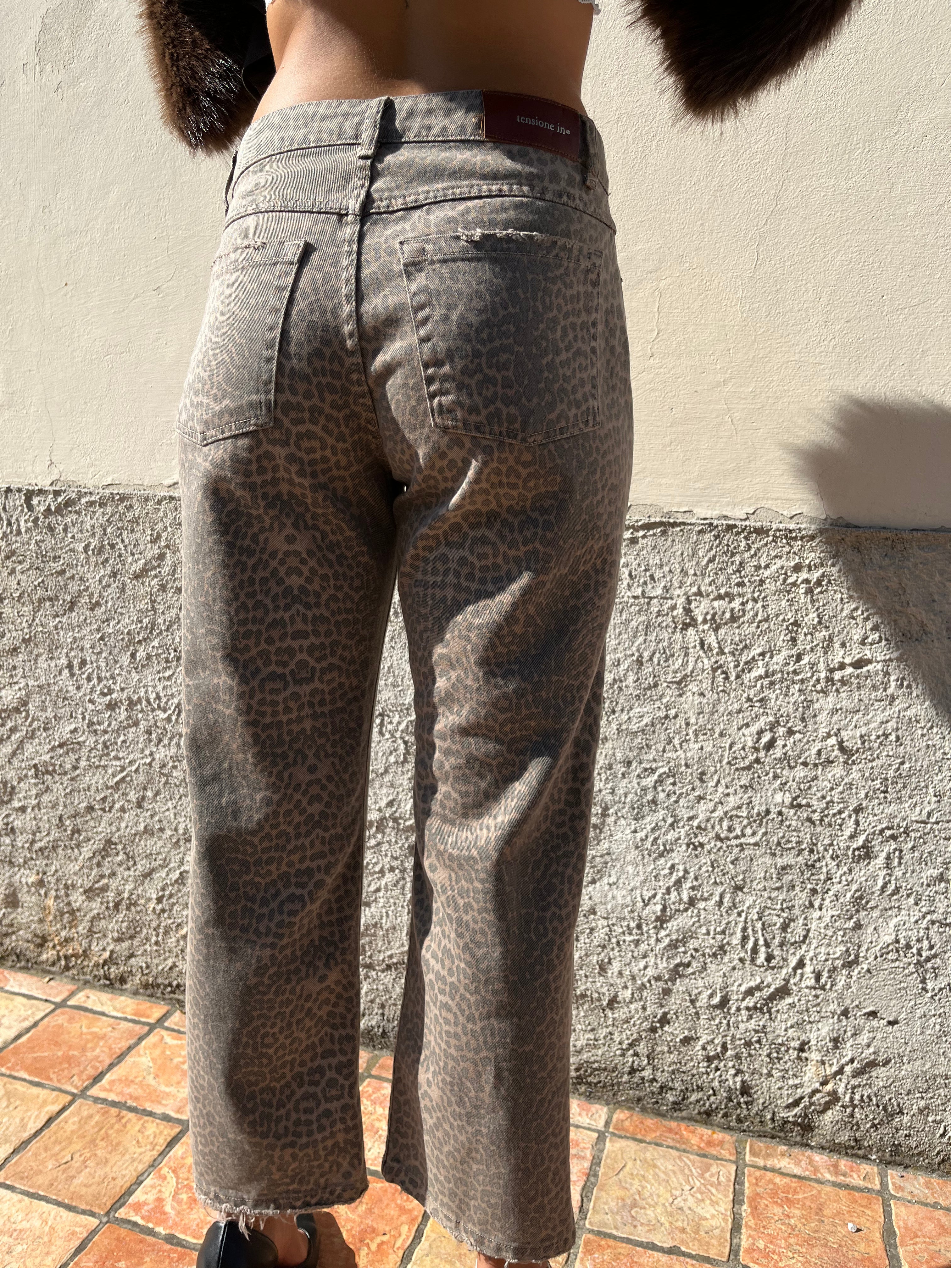 Jeans maculato dritto