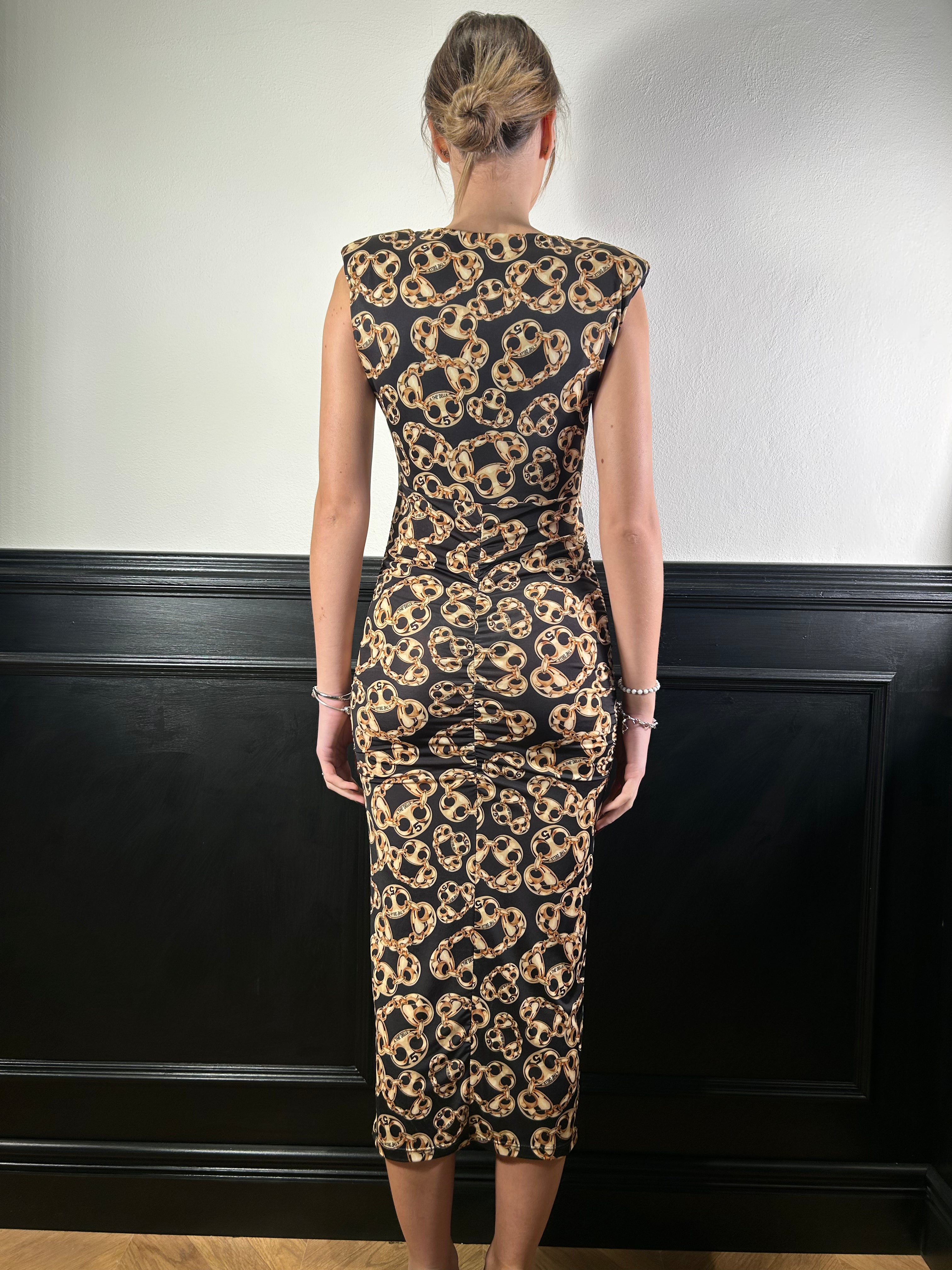 Abito aderente stampa catene