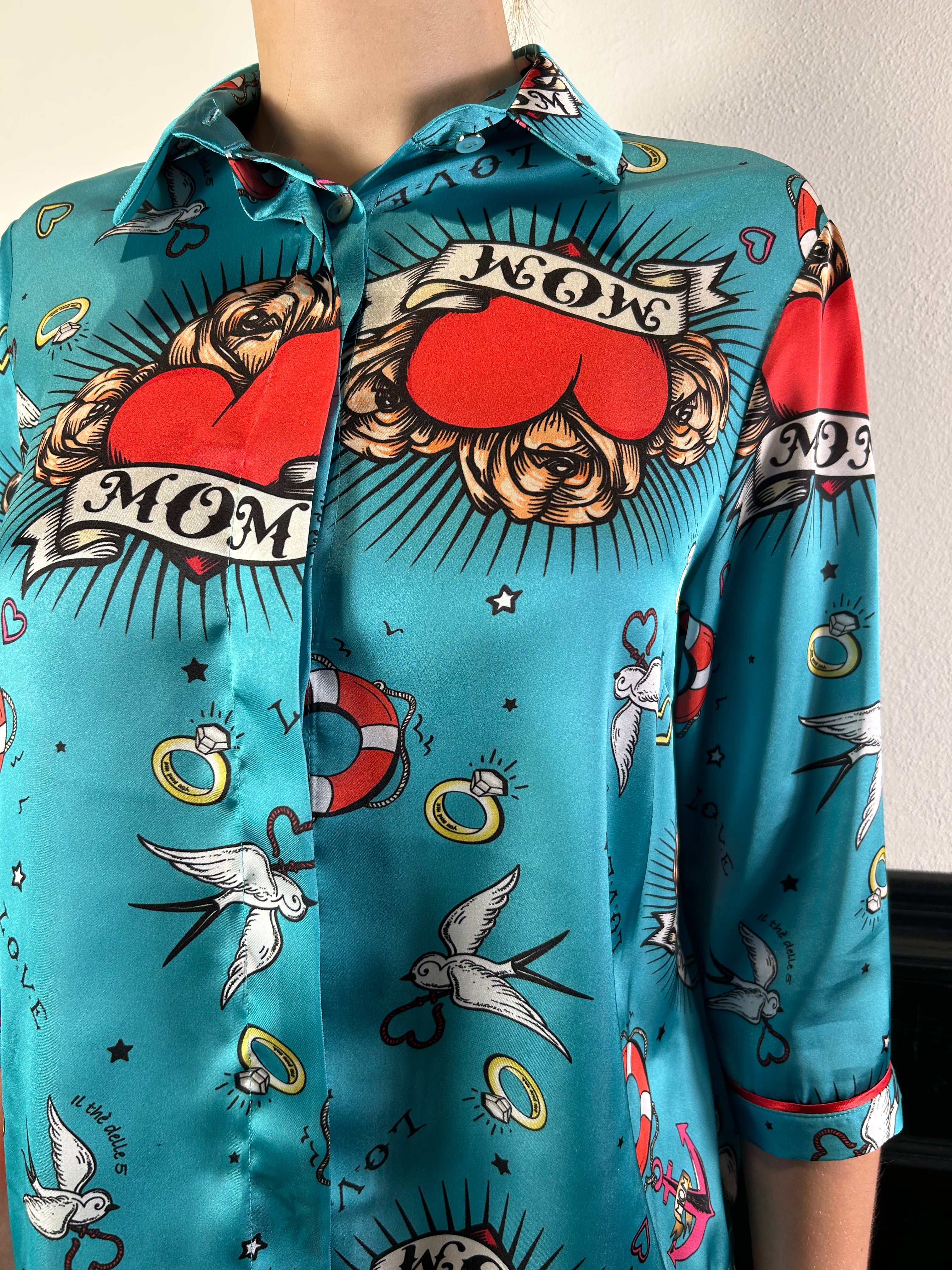 Camicia spoon fantasia tattoo laguna