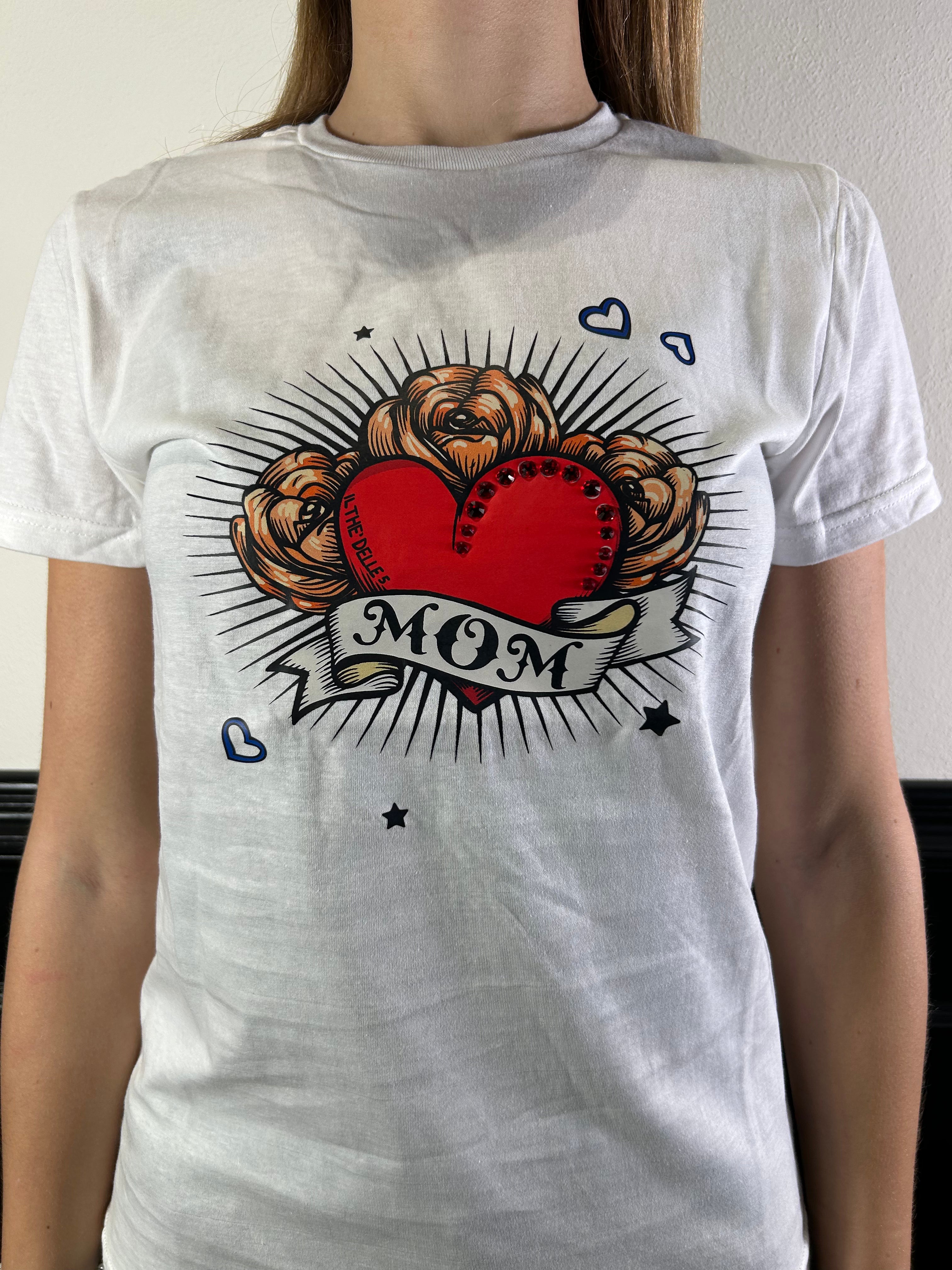 T-shirt stampa cuore