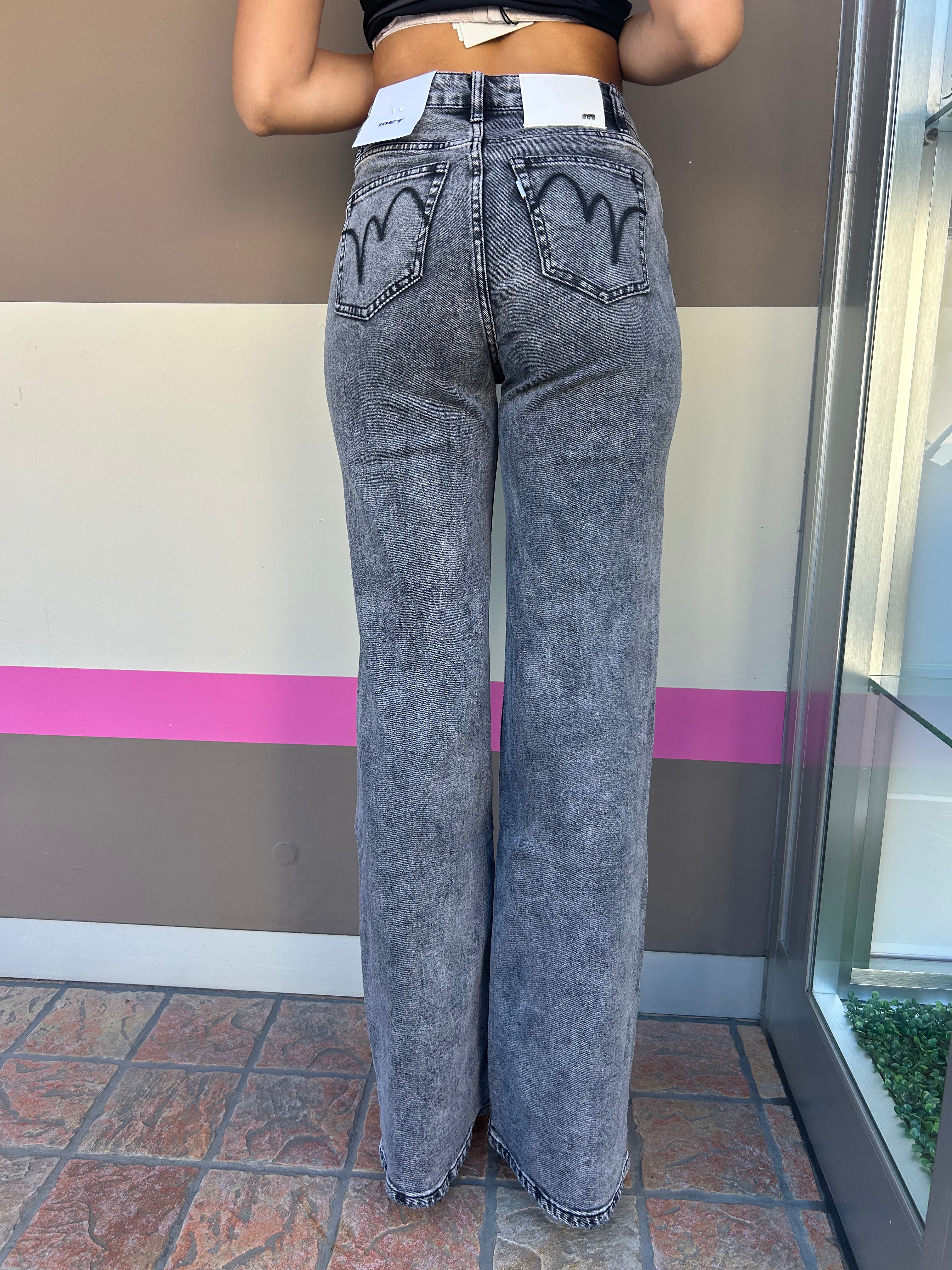 Jeans Vivi grigio wide leg