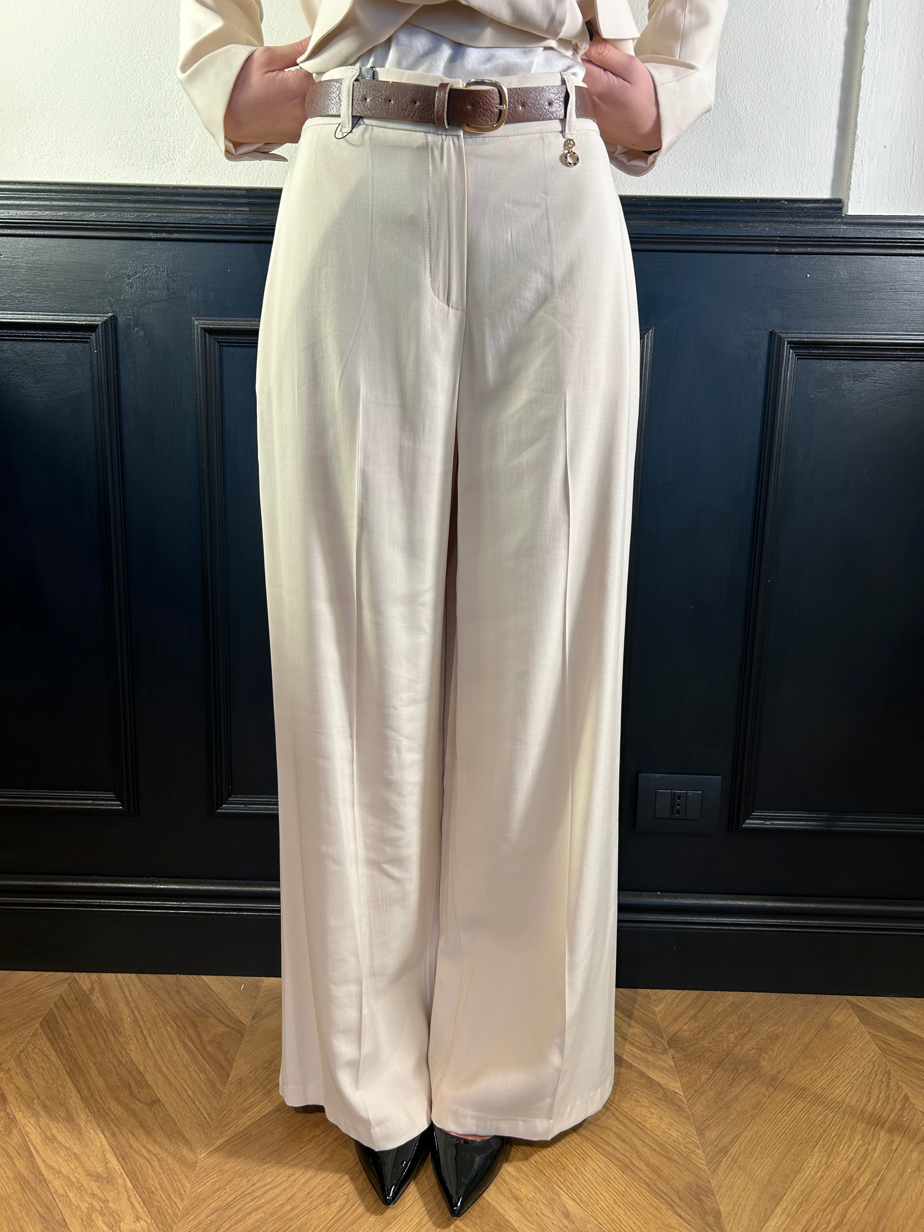 Pantalone Preziosa palazzo con cintura