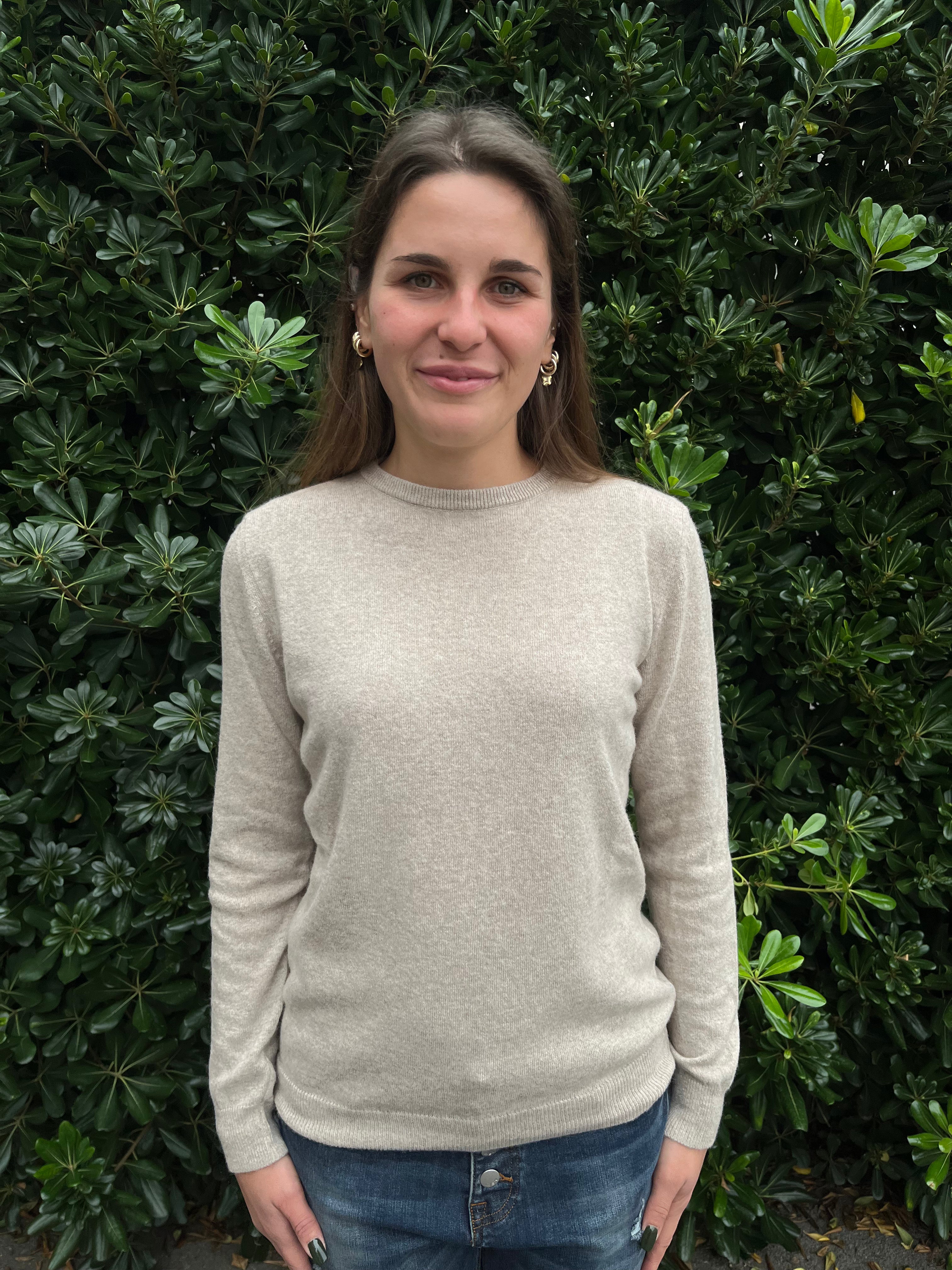 Pull girocollo misto lana