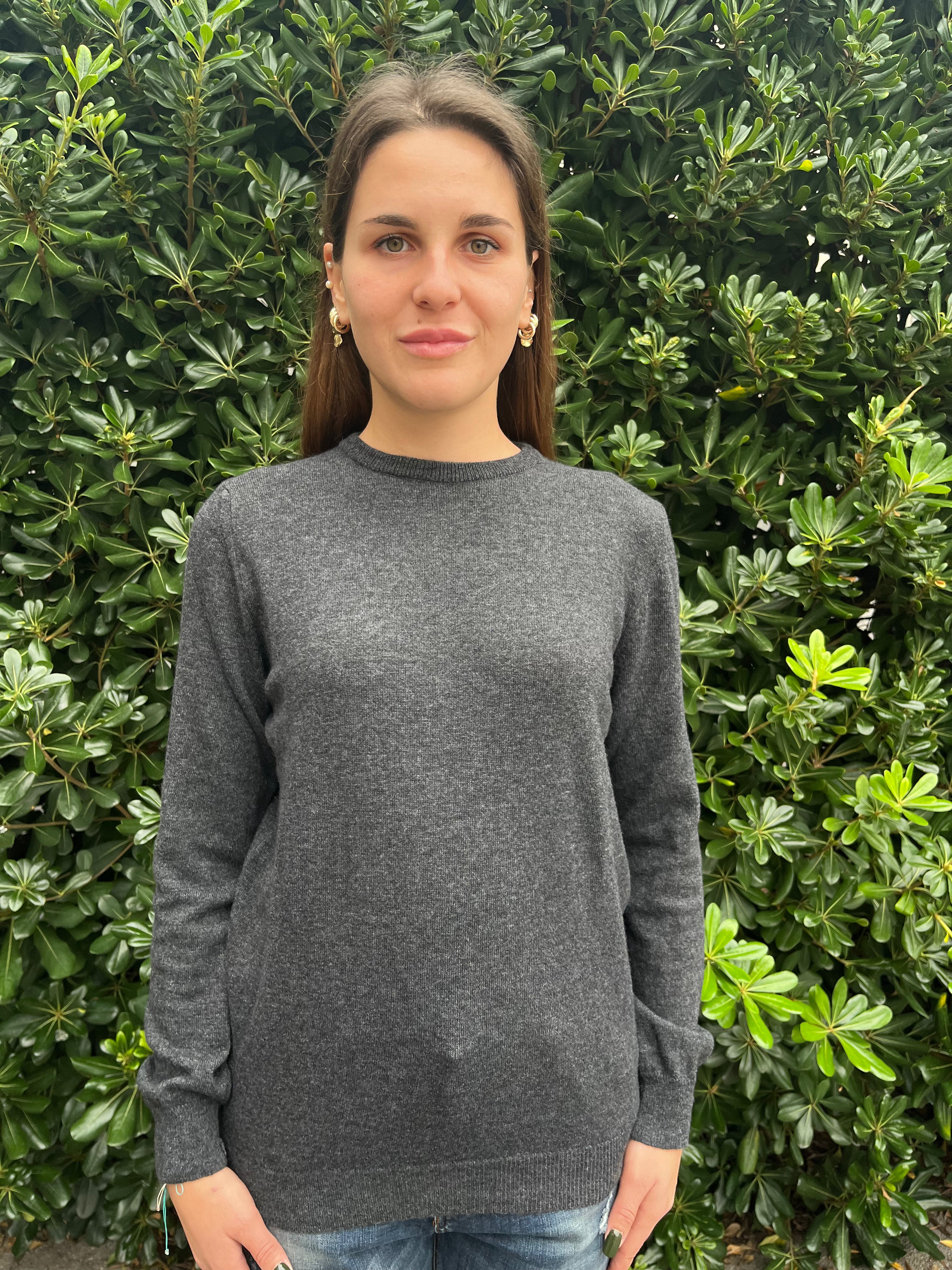 Pull girocollo misto lana