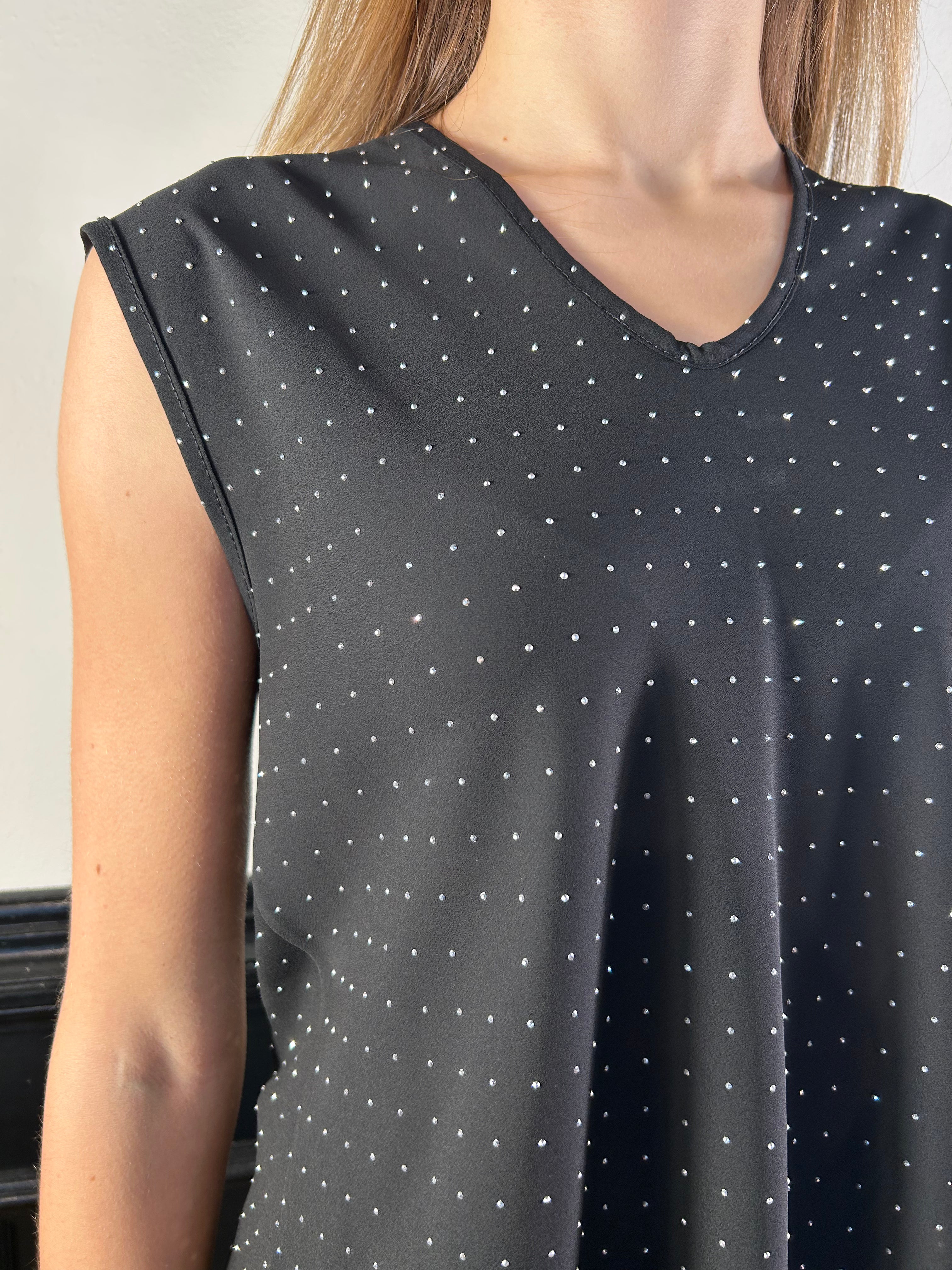 Blusa LAVOLPE scollo a V con strass