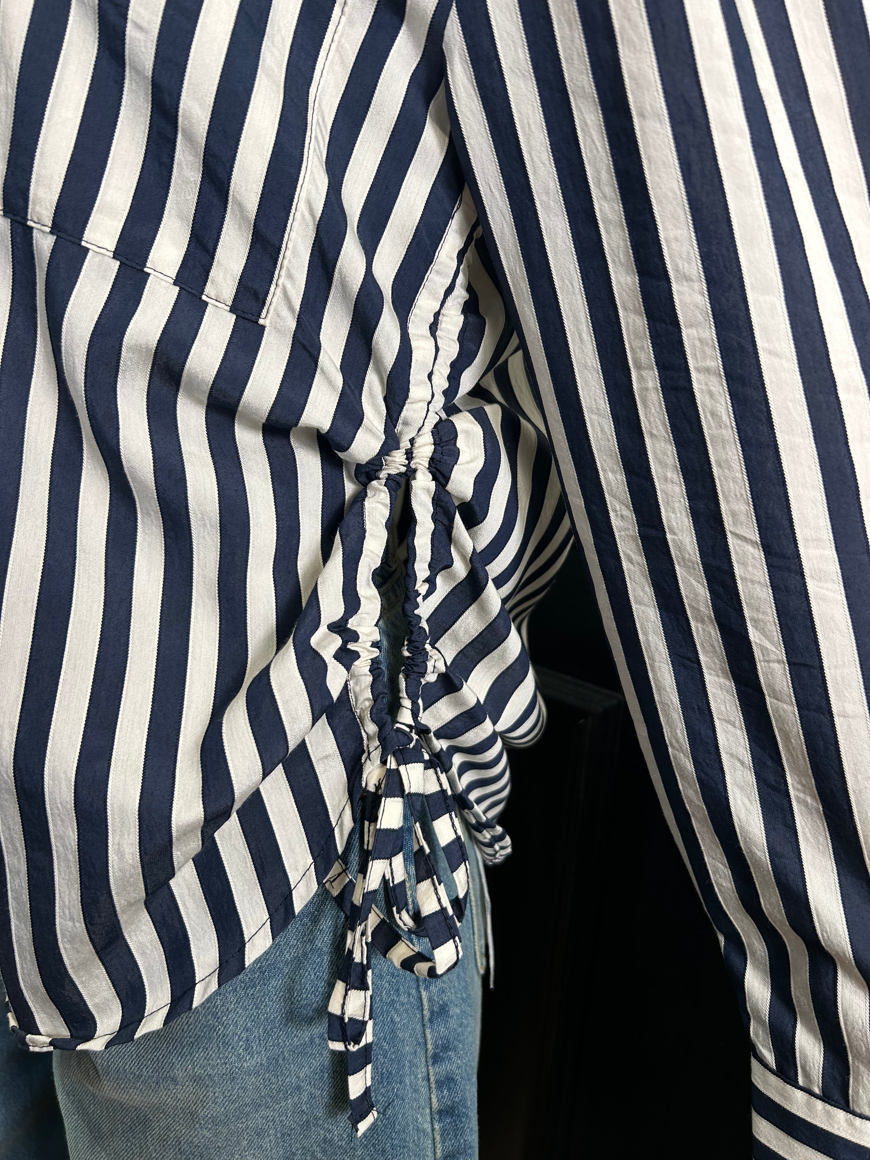 Camicia bastoncino blu/bianca