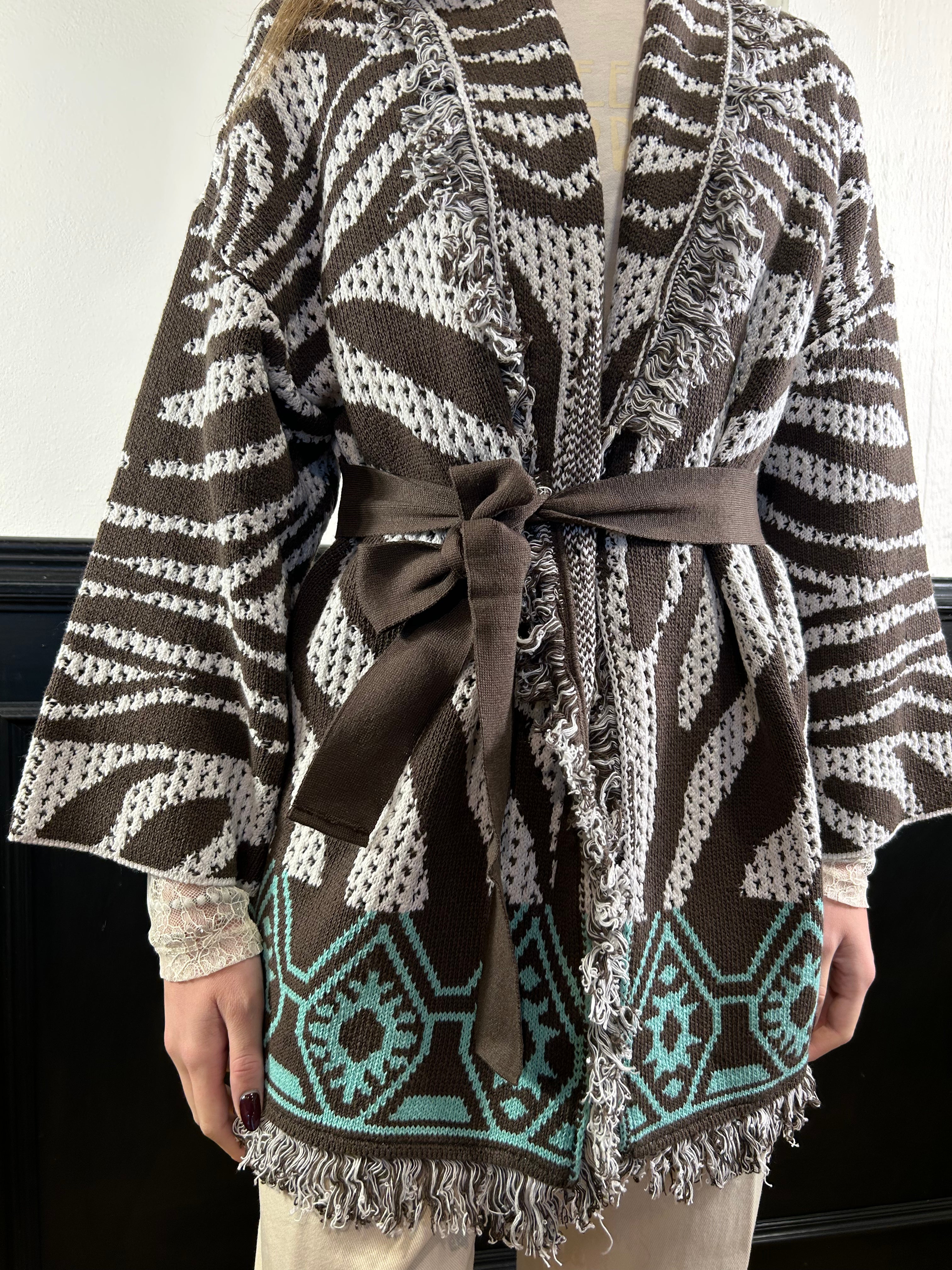 Cardigan Alanui fantasia animalier