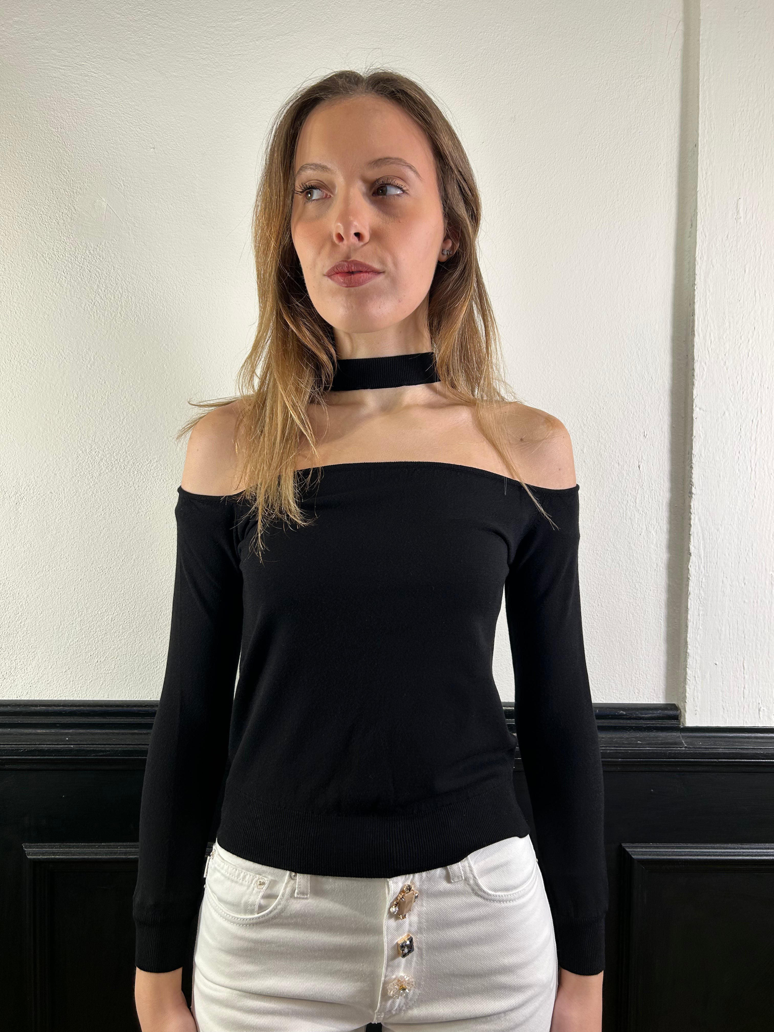 Maglia scollo a barca