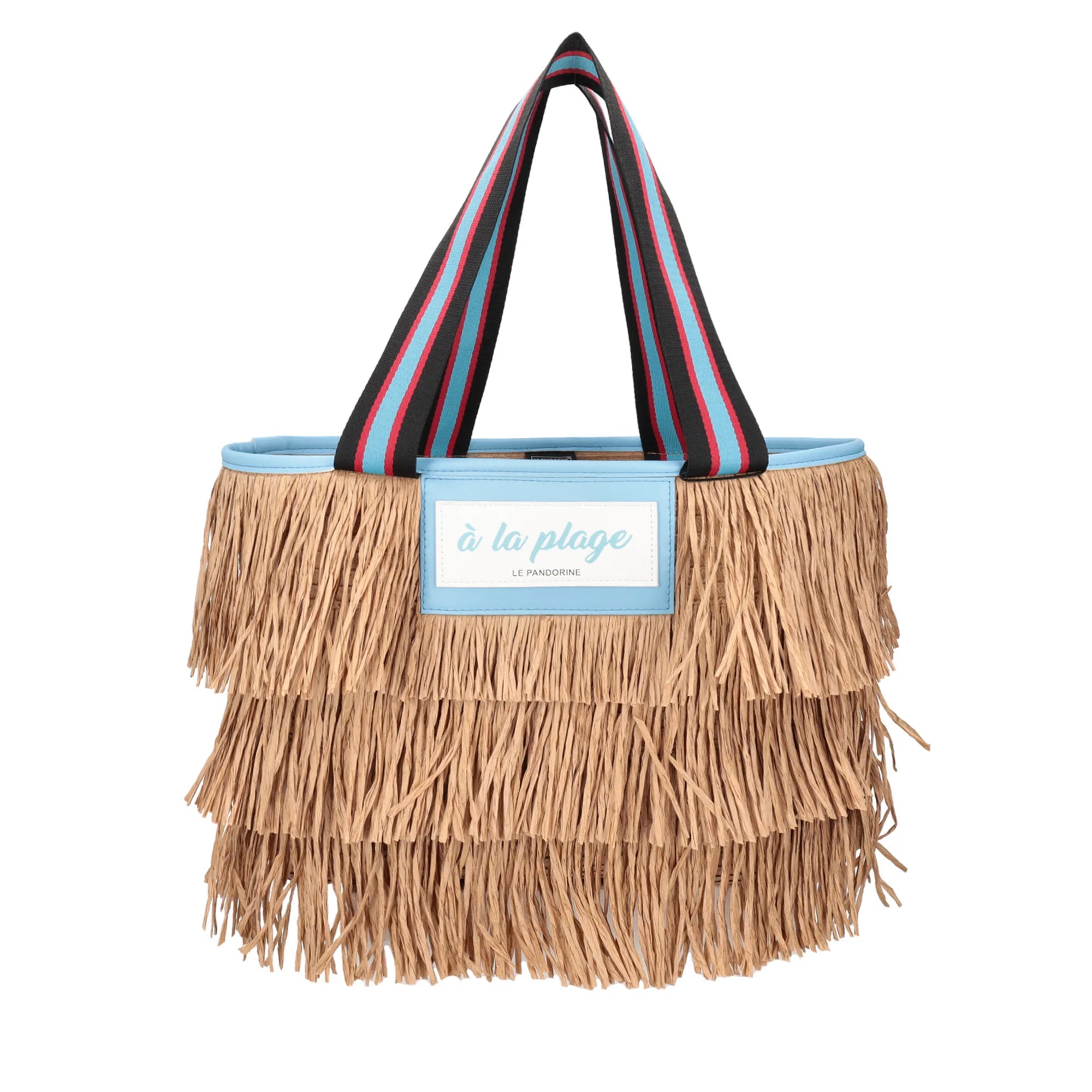 Borsa Milly con frange in rafia