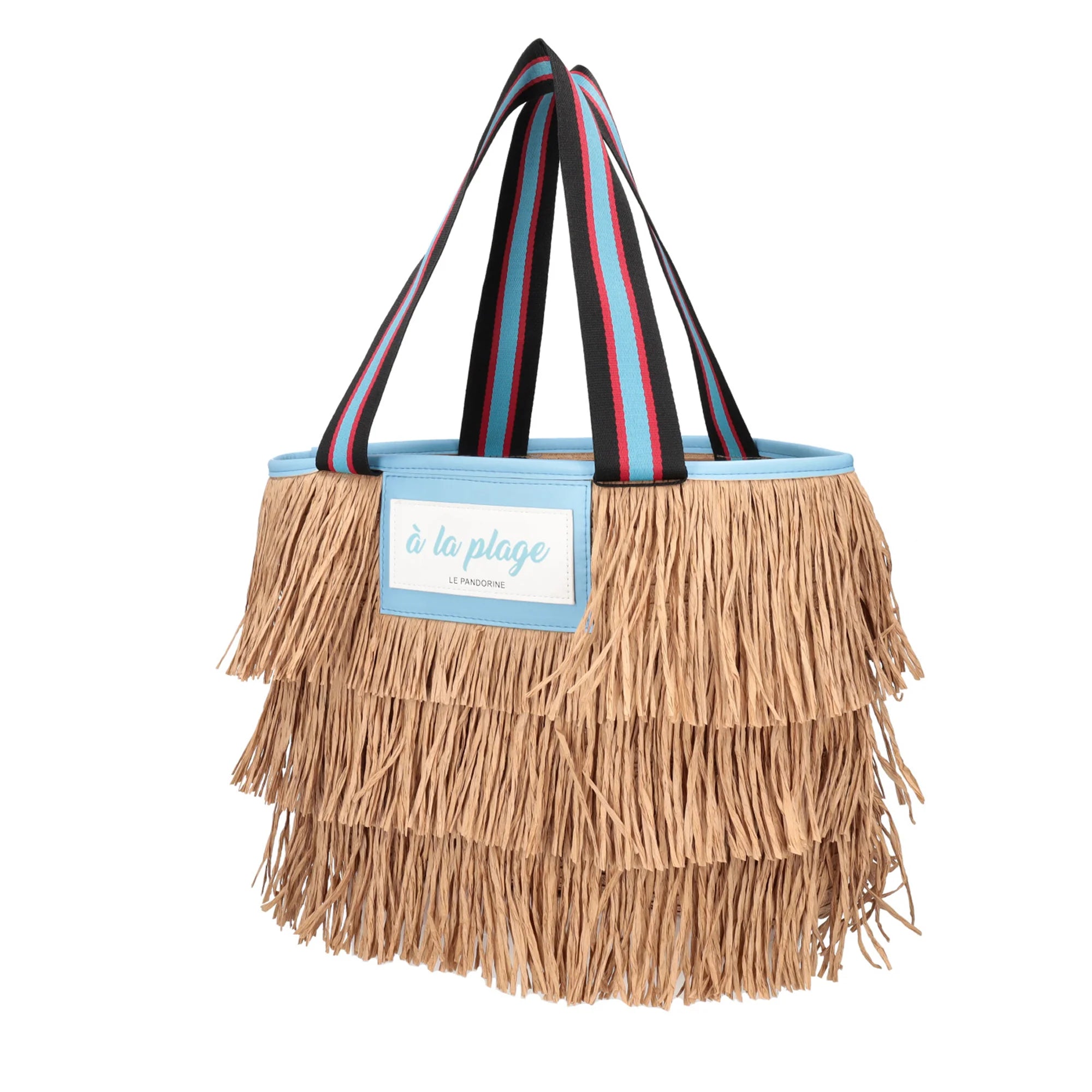 Borsa Milly con frange in rafia