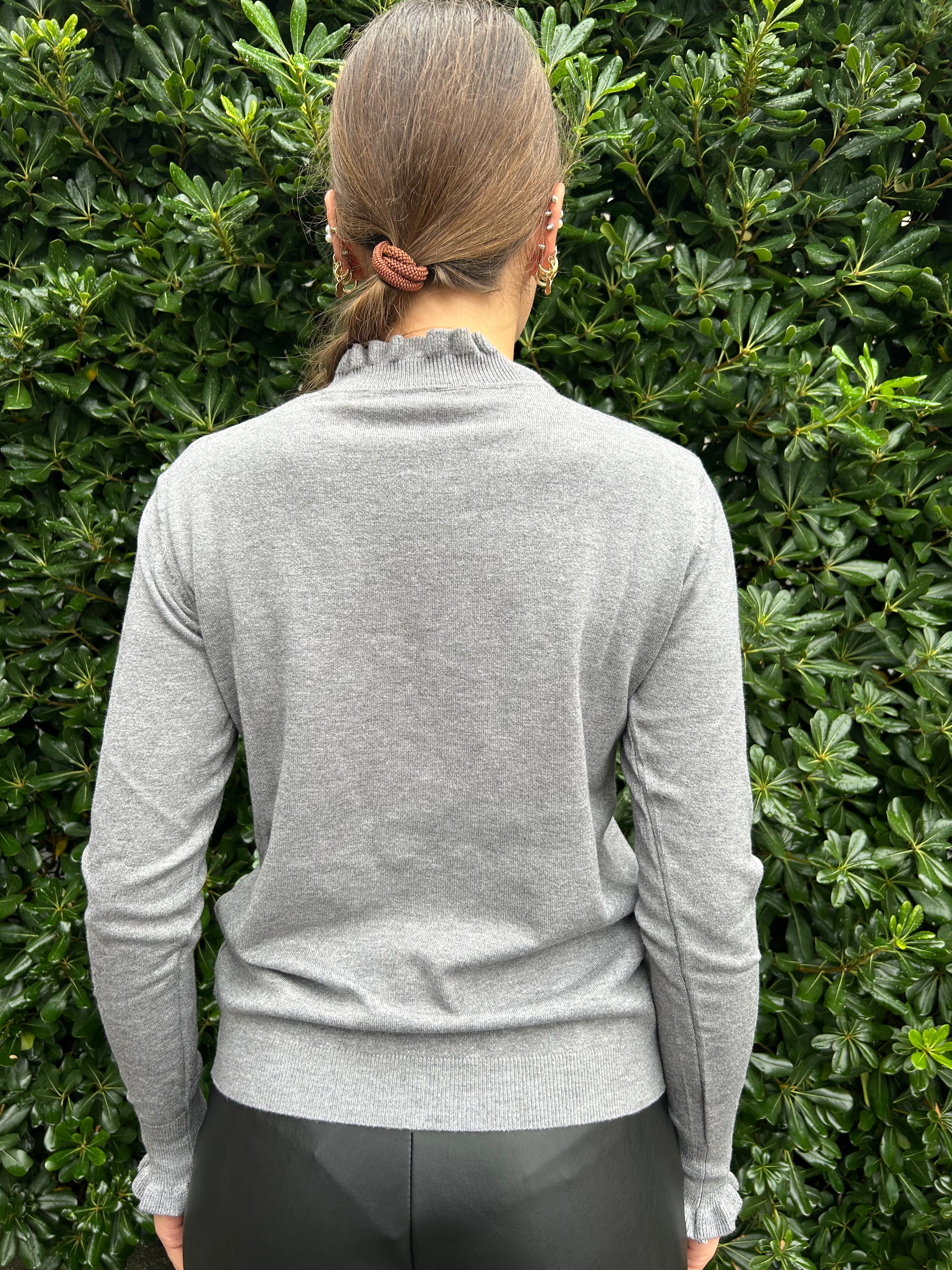 Maglia collo rouches