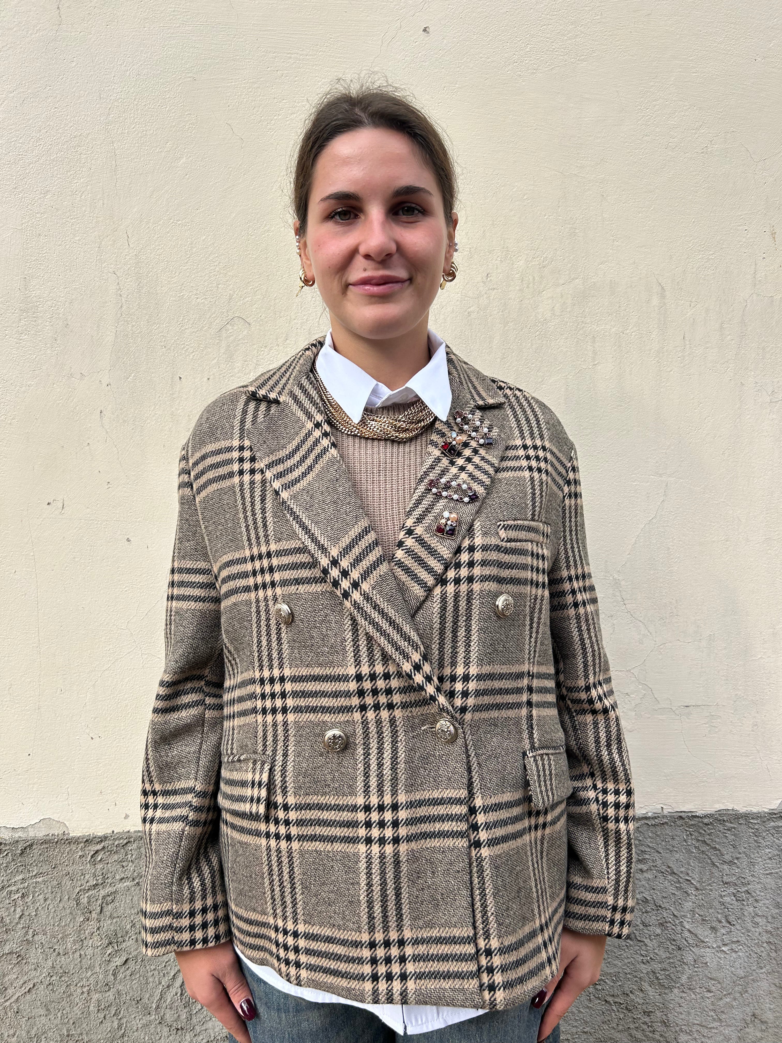 Giacca doppiopetto quadro