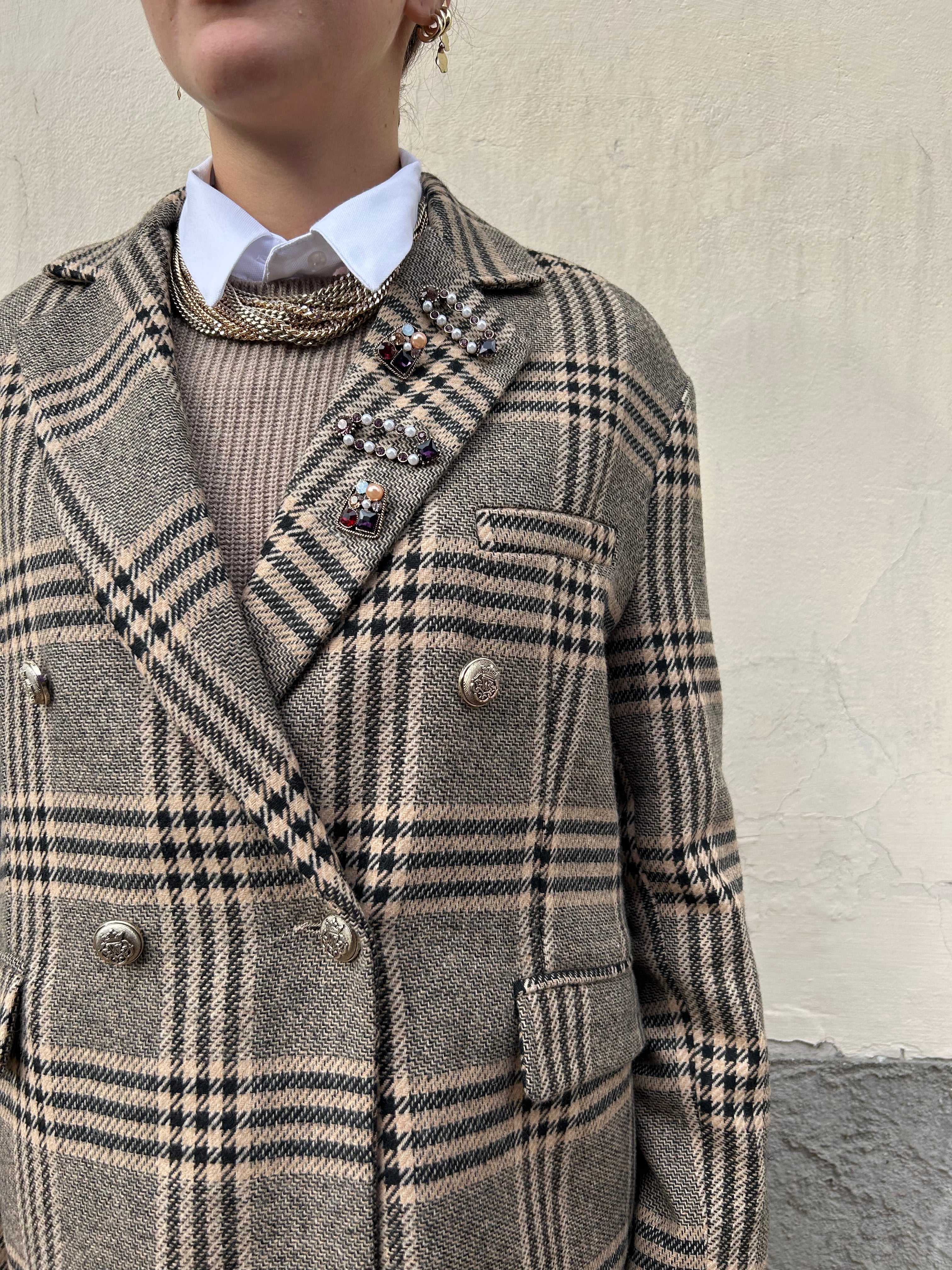 Giacca doppiopetto quadro